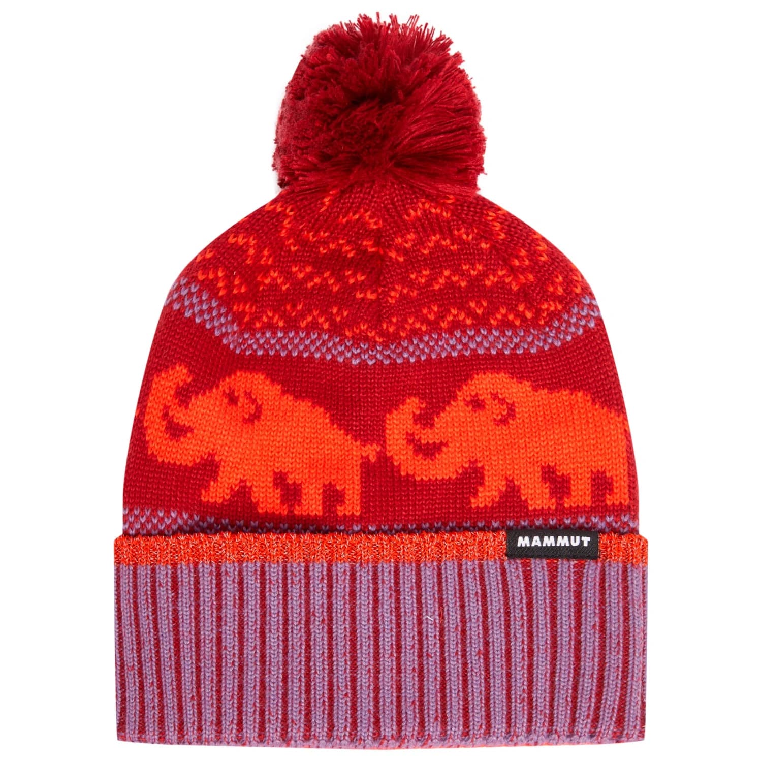 Детска зимна шапка (beanie) Mammut Kid's Mammut Retro Beanie - Dark Mammut Red / Paloja