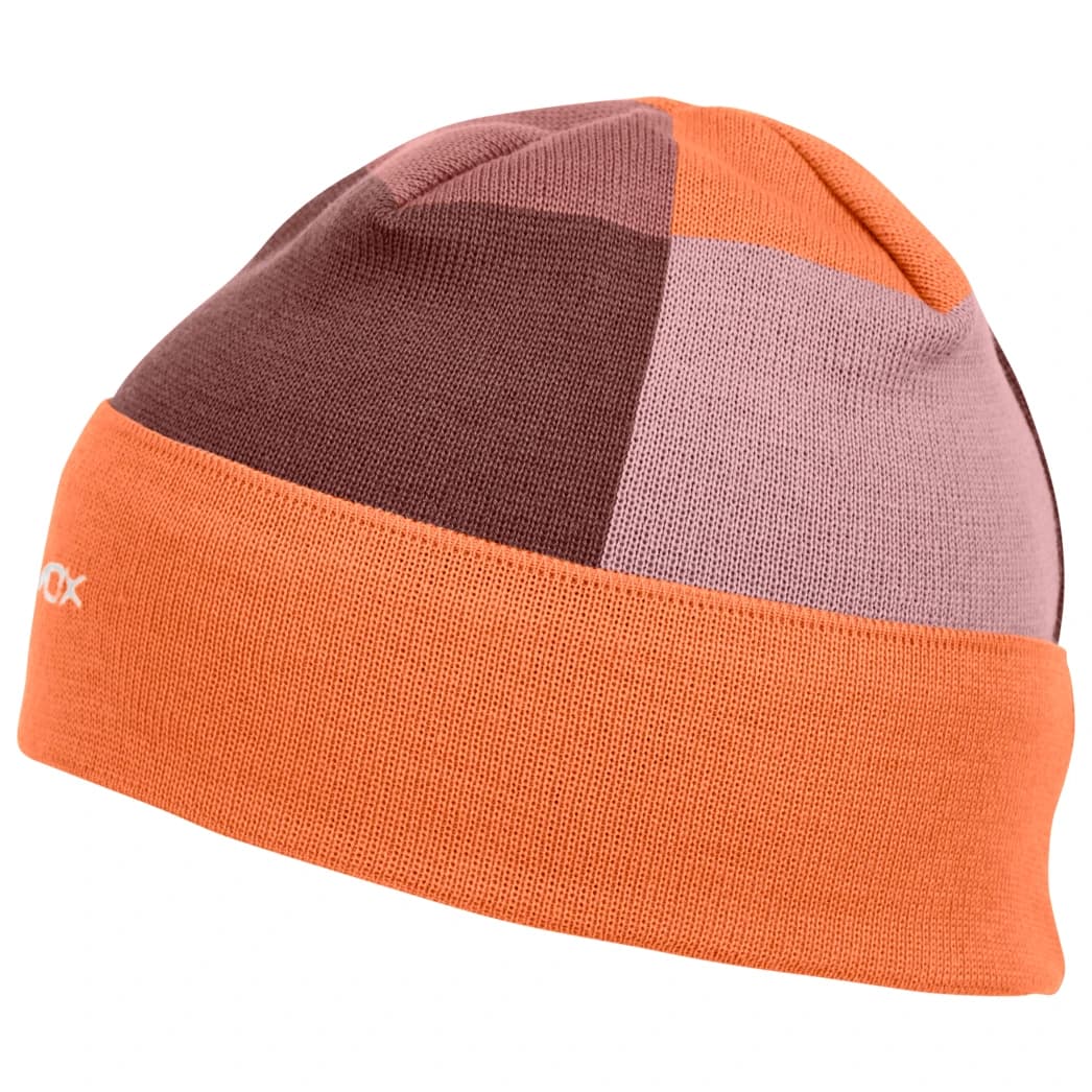 Зимна шапка (beanie) Ortovox Patchwork Beanie - Faded Tangerine