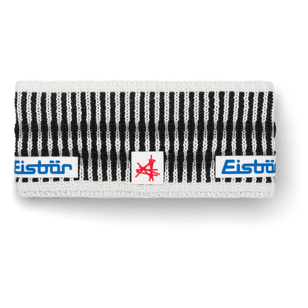 Лента за глава Eisbär Iska Stirnband Ski Austria Headband - White / Schwarz / Hellgrau
