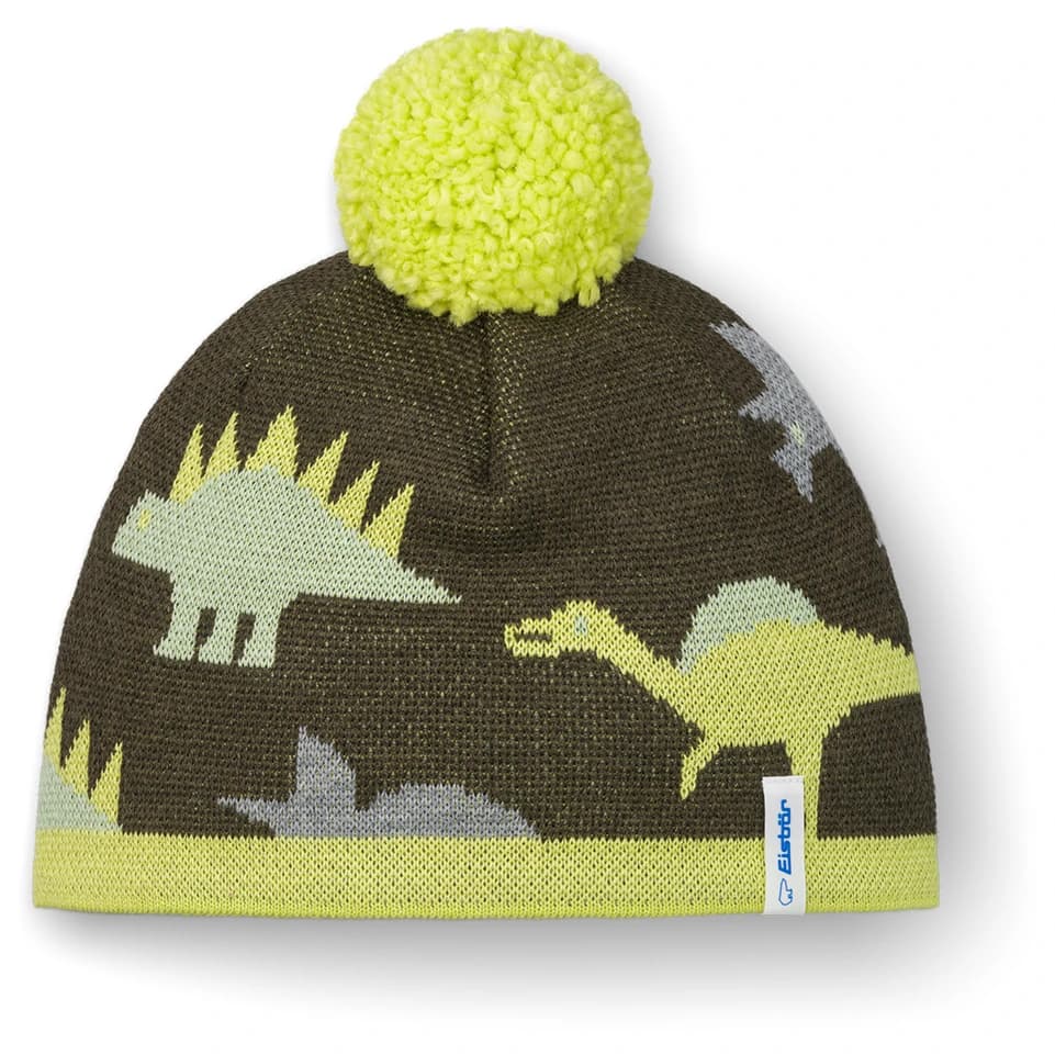 Детска зимна шапка (beanie) Eisbär Kid's Pronti Pompon Mütze Beanie - Winter Lemon / Outdoor Green / Arctic Basil / Grafit