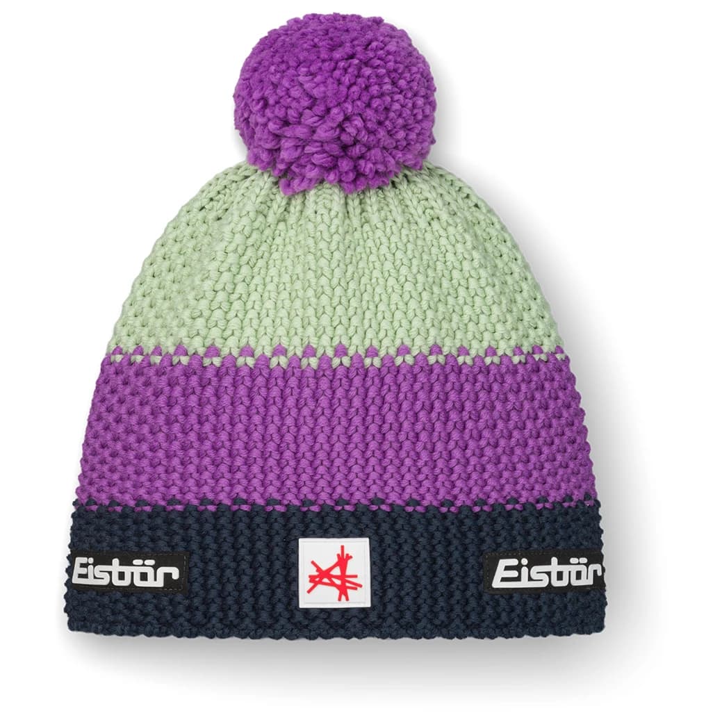 Детска зимна шапка (beanie) Eisbär Kid's Star Pompon Mütze Ski Austria Beanie - Dark Cobalt / Frozen Twilight / Arctic Basil