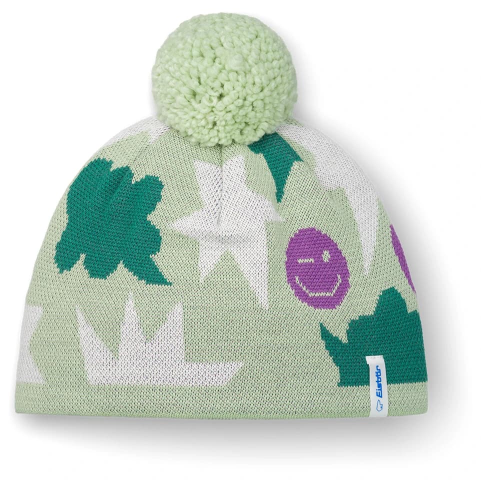 Детска зимна шапка (beanie) Eisbär Kid's Talesia Pompon Mütze Beanie - Arctic Basil / White / Deep Lake / Frozen