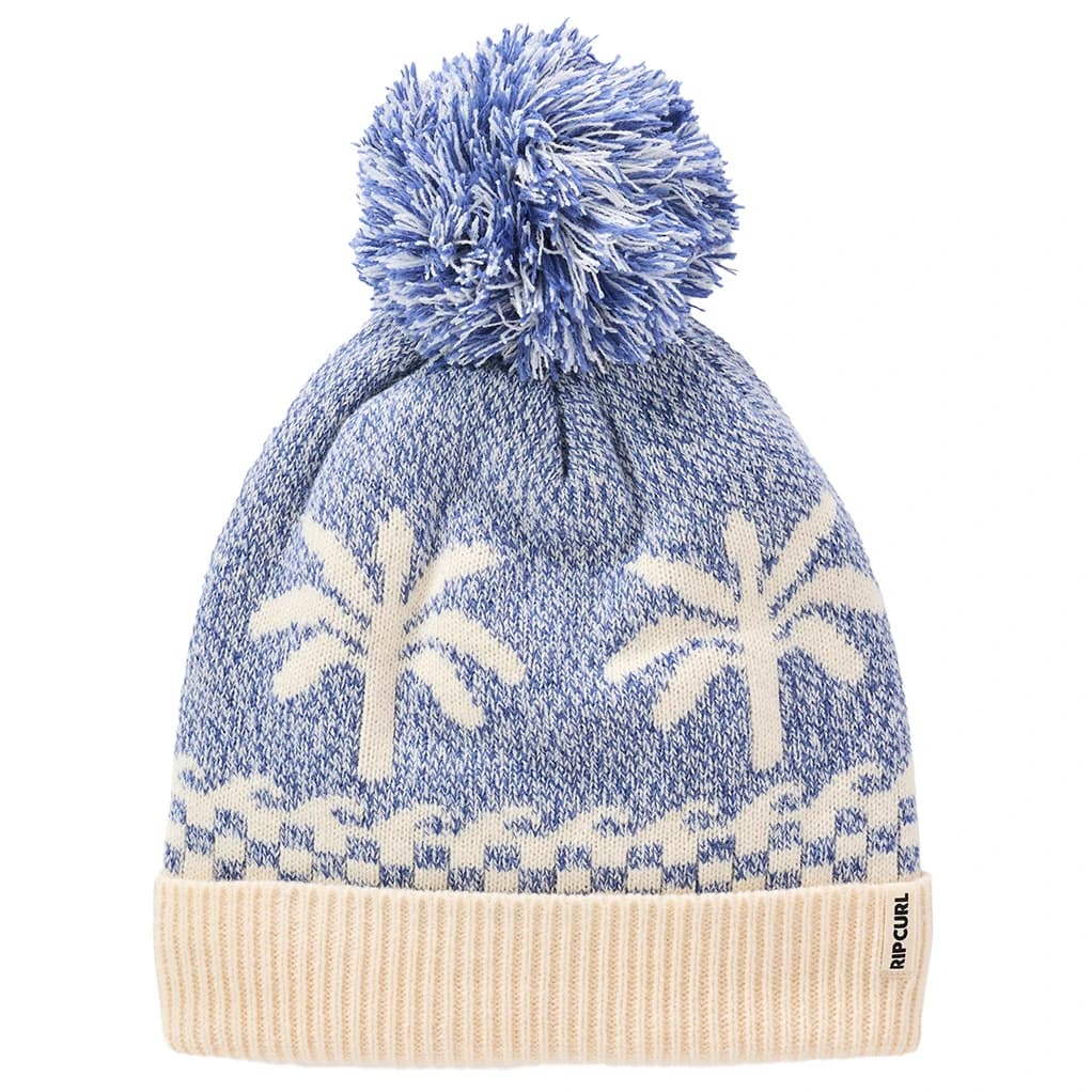 Зимна шапка (beanie) Rip curl Women's Jacquard Pom Pom Beanie - Mid Blue