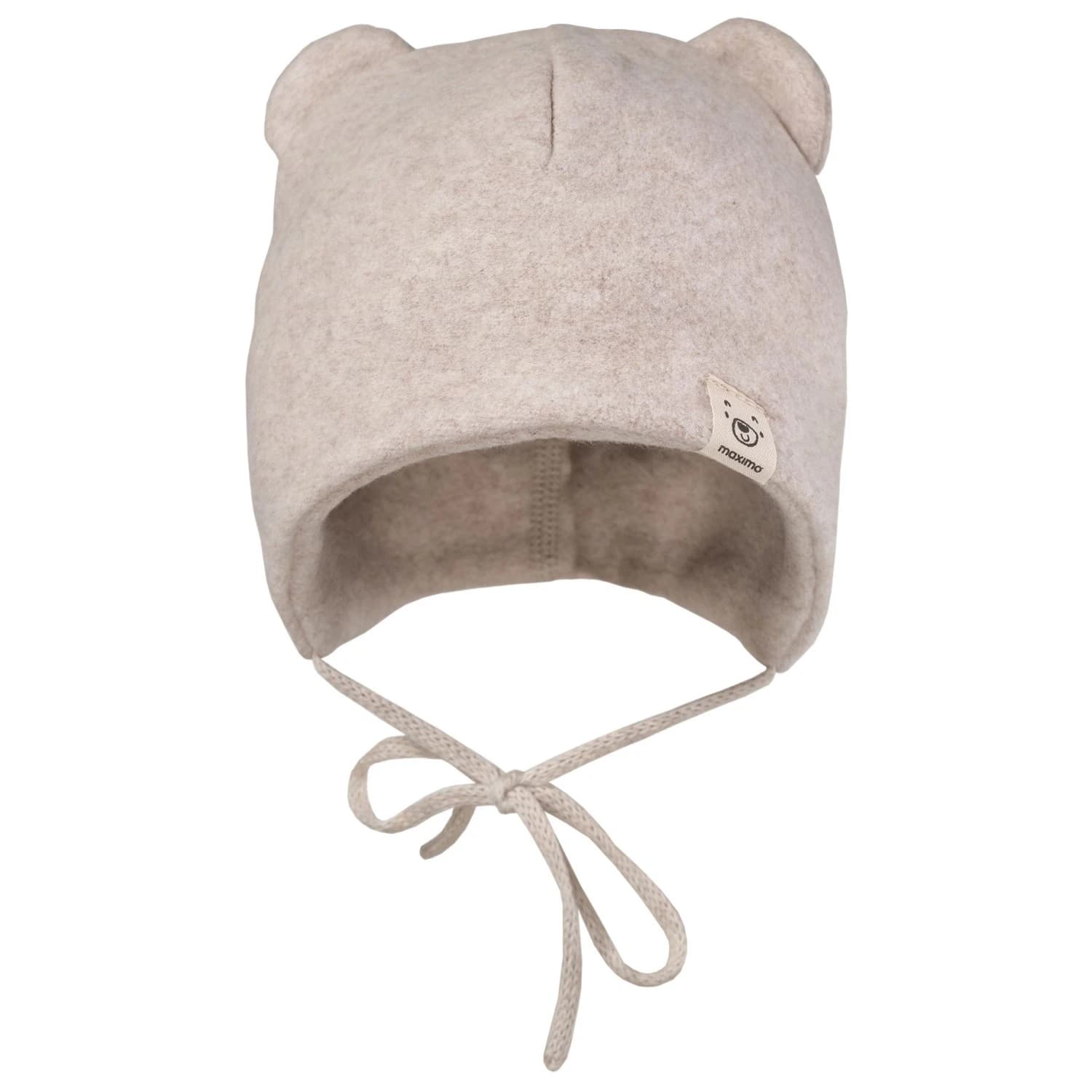 Зимна шапка (beanie) maximo Baby's Fleece Mütze m. Öhrchen u. Band Beanie - Beige Melange