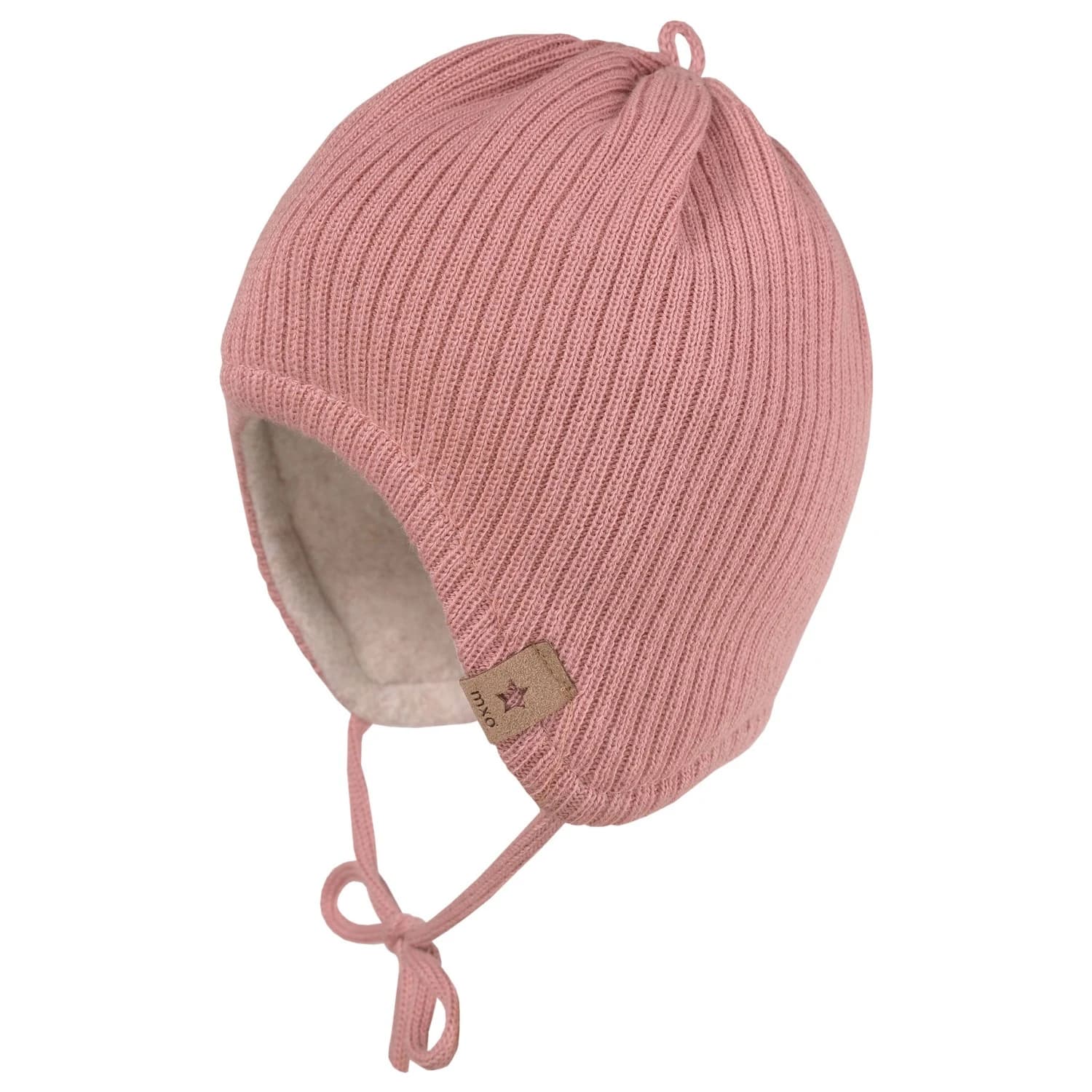 Зимна шапка (beanie) maximo Baby's Rippen Fleece Mütze m. Band Beanie - Ash Rose