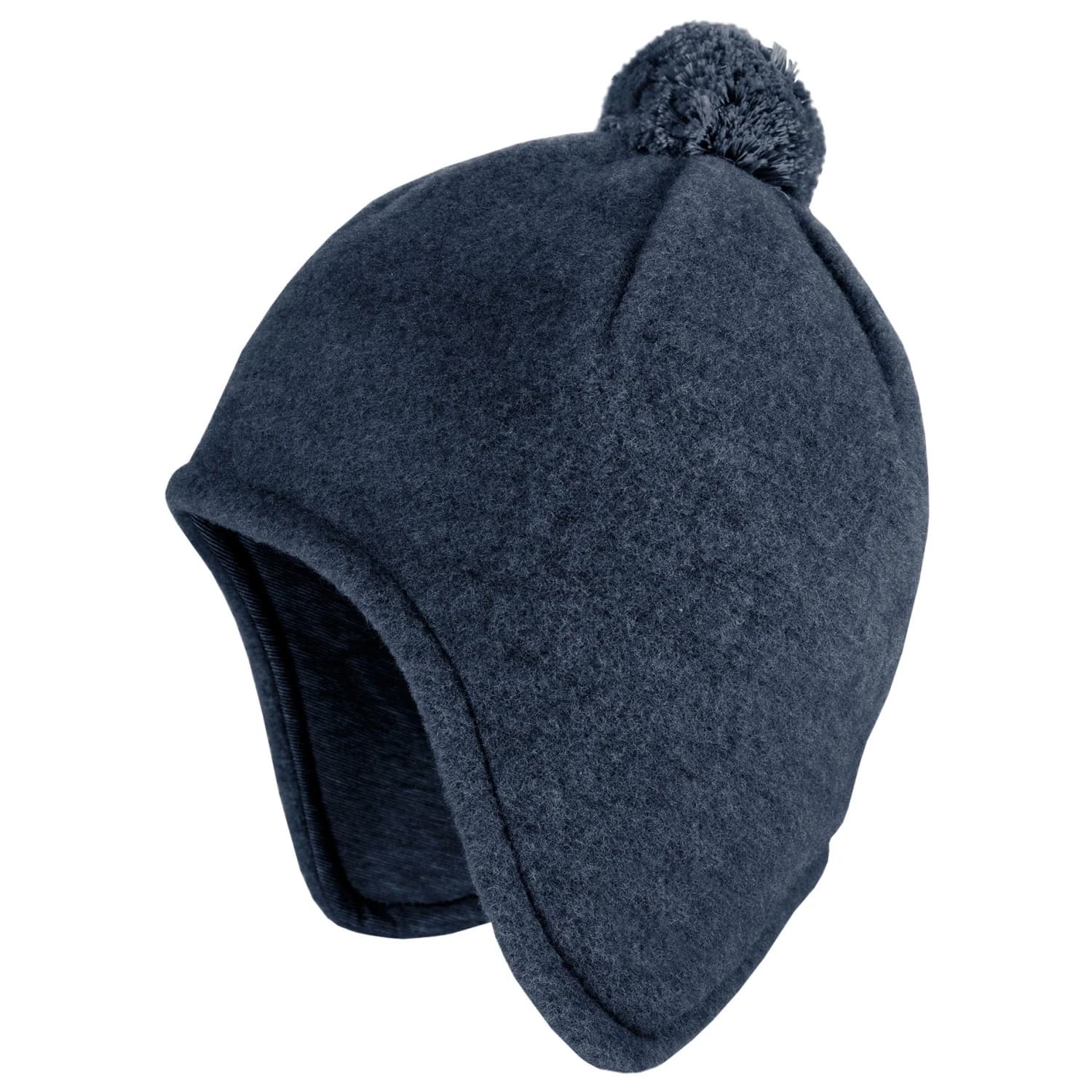 Детска зимна шапка (beanie) maximo Kid's Inka Jersey Fleece Mütze m. Pompon Beanie - Navy Melange