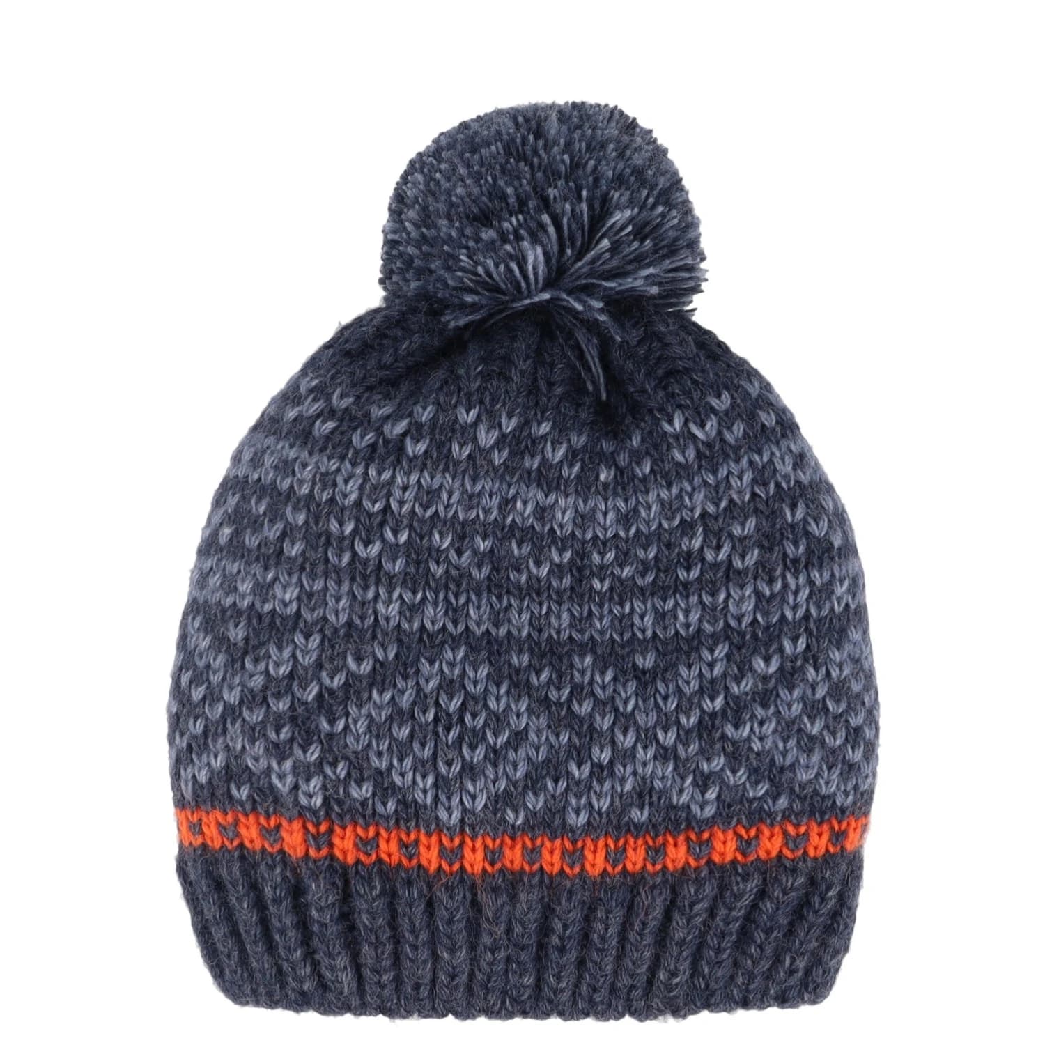 Детска зимна шапка (beanie) maximo Kid's Mütze Futterstreifen m. Pompon Beanie - Navy Melange