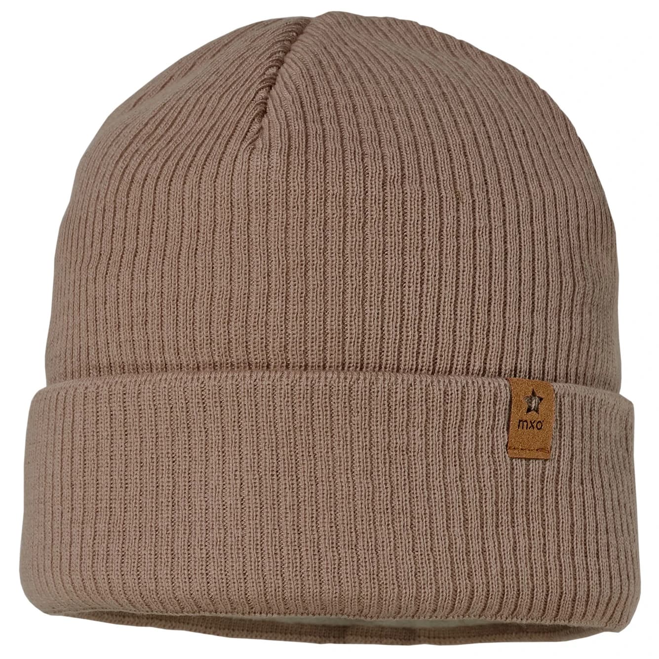 Детска зимна шапка (beanie) maximo Kid's Rippen Mütze m. Umschlag Beanie - Brown Melange