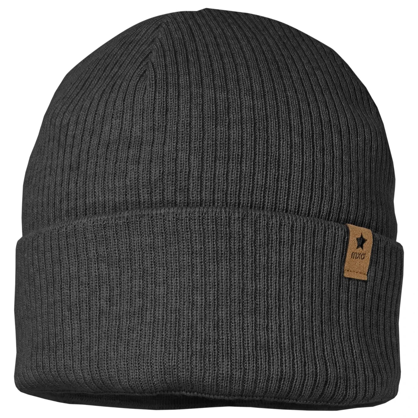 Детска зимна шапка (beanie) maximo Kid's Rippen Mütze m. Umschlag Beanie - Carbon Melange