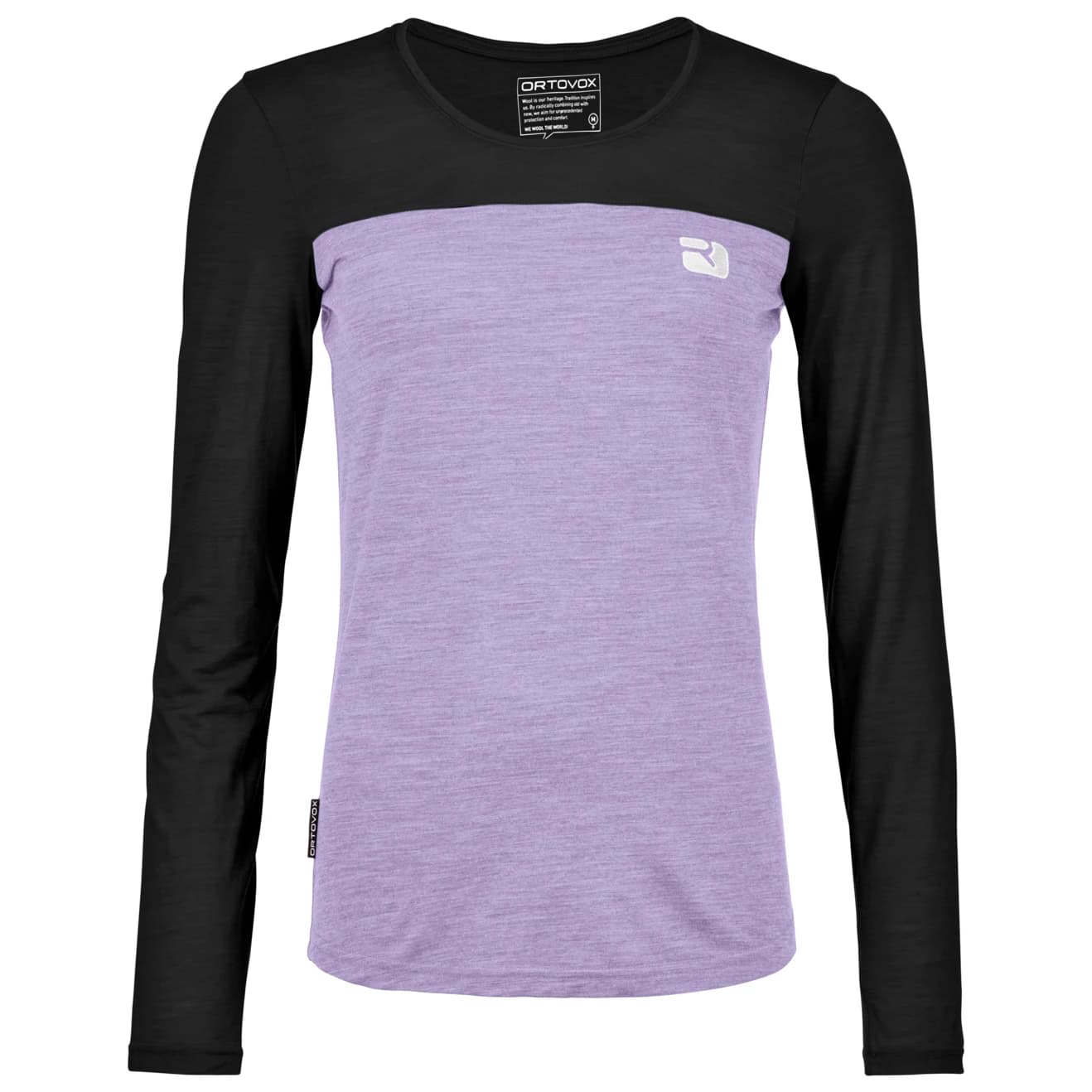 Дамска мериносова блуза Ortovox Women's 150 Cool Logo L/S Merino shirt - Black Raven II