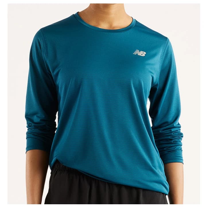 Дамска тениска New Balance Women's Sport Essentials L/S Running shirt - Blue