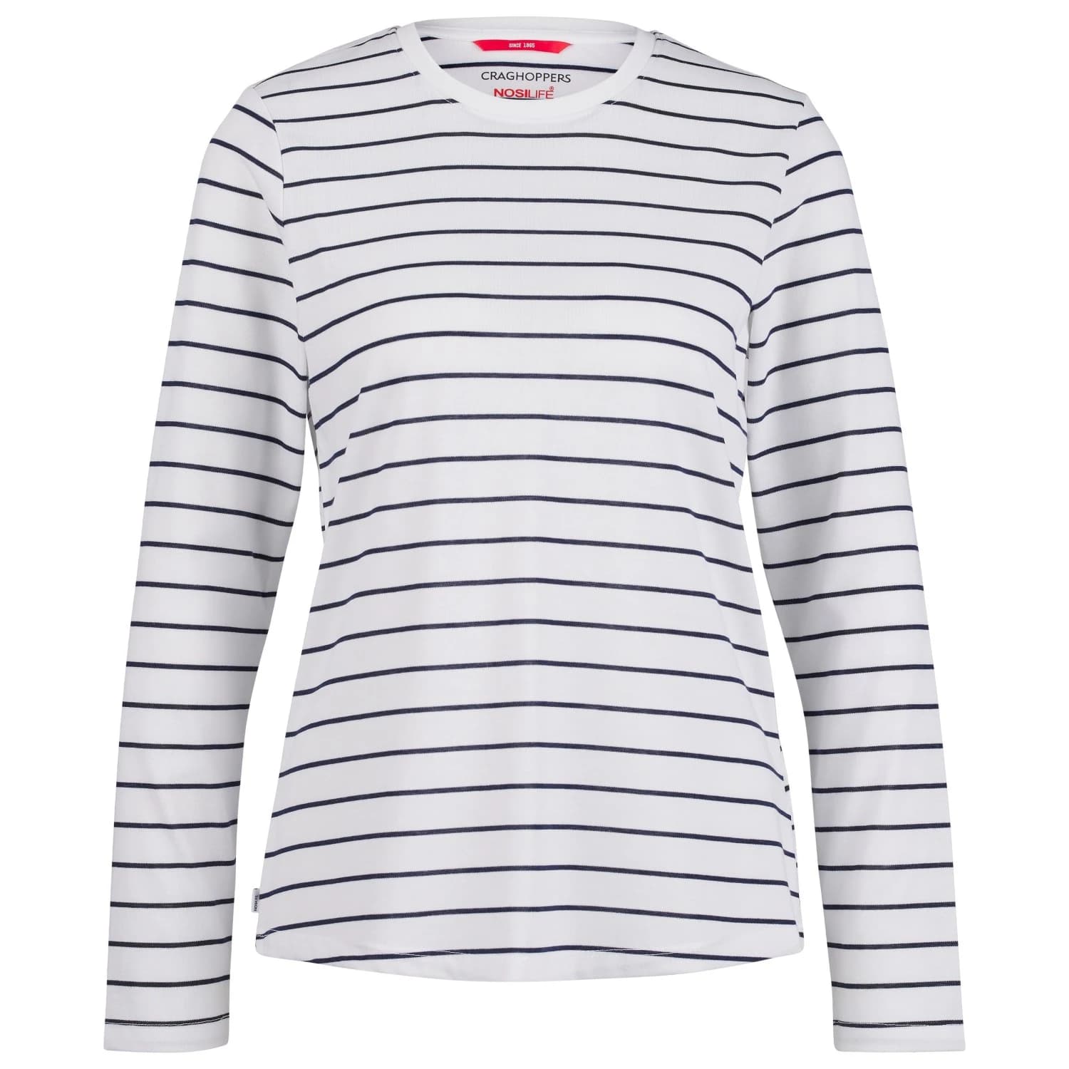 Дамска блуза с дълъг ръкав Craghoppers Women's Nosilife Akona Longsleeve Longsleeve - Sail White / Blue Navy Stripe