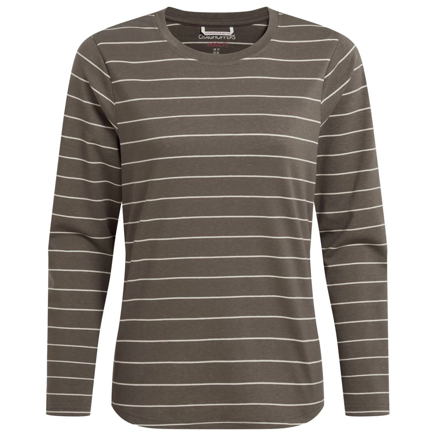 Дамска блуза с дълъг ръкав Craghoppers Women's Nosilife Akona Longsleeve Longsleeve - Wild Olive Stripe