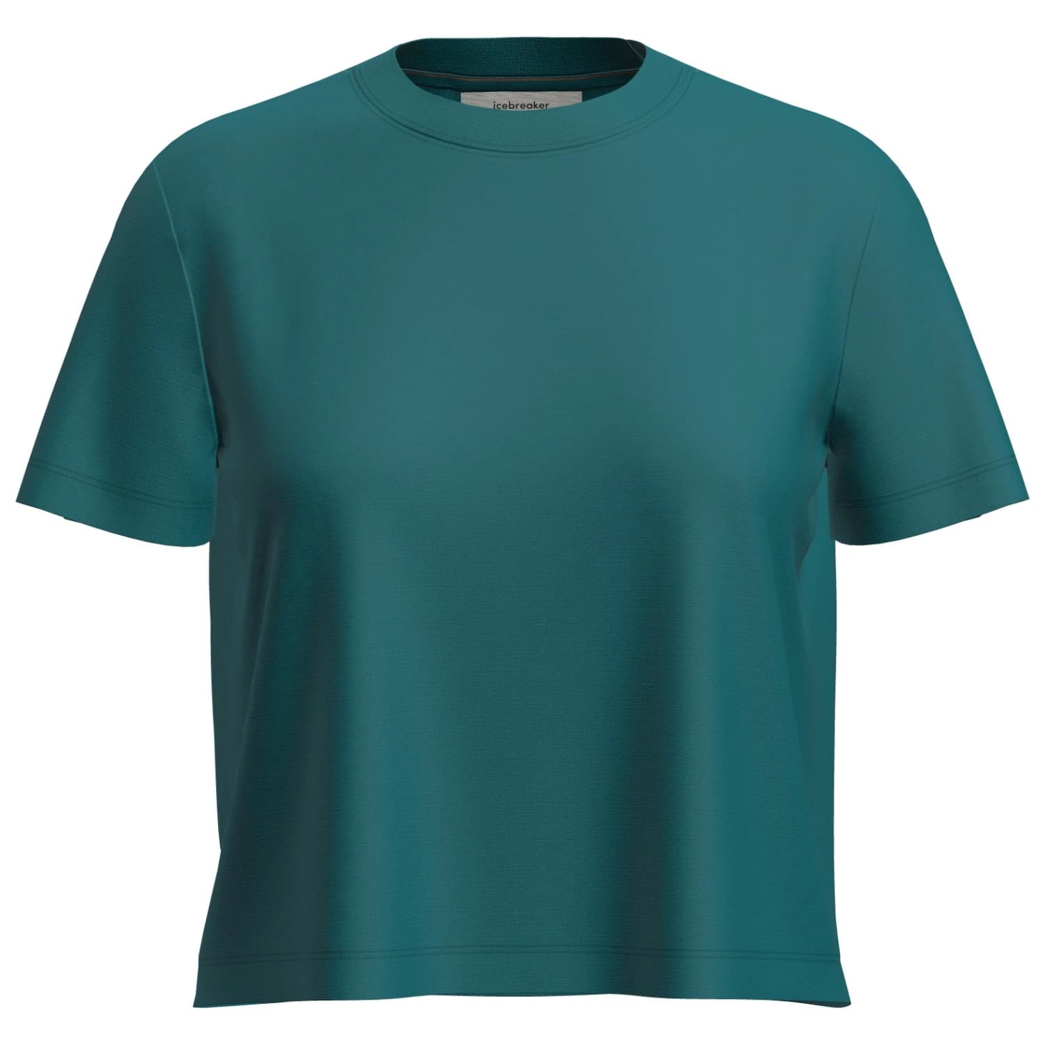 Дамска мериносова блуза Icebreaker Women's Merino 150 Tech Lite III S/S Crop Tee Merino shirt - Tidal Teal