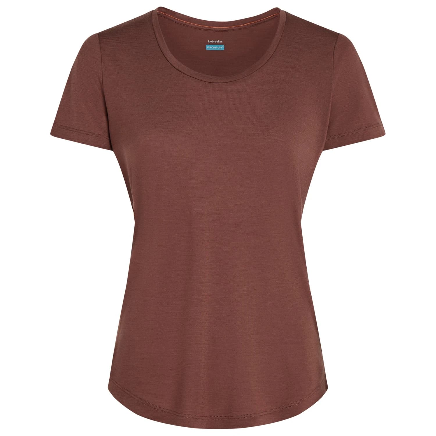 Дамска мериносова блуза Icebreaker Women's Merino Cool-Lite Sphere III S/S Scoop Merino shirt - Carob