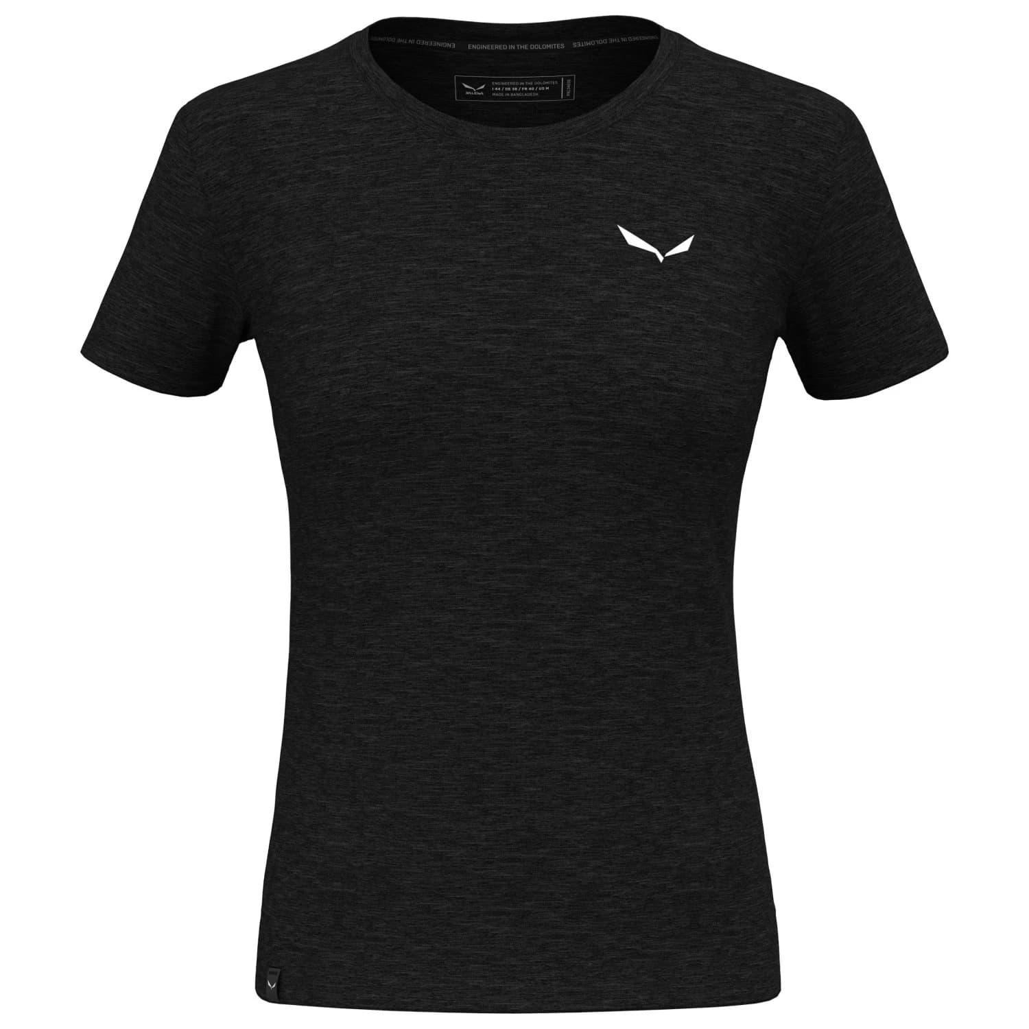 Дамска мериносова блуза Salewa Women's Eagle Minilogo Alpine Merino T-Shirt Merino shirt - Black Out