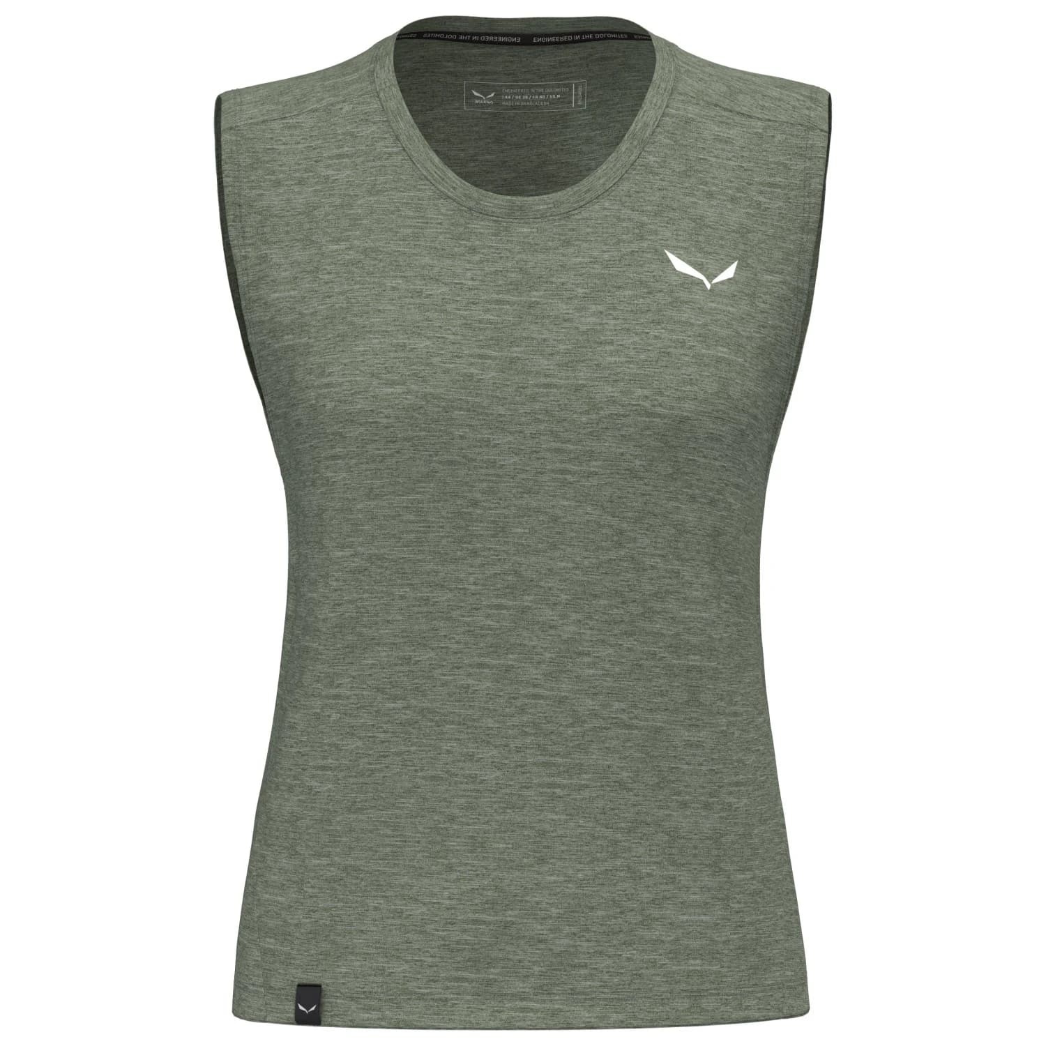 Дамска мериносова блуза Salewa Women's Eagle Minilogo Alpine Merino Tank Top Merino shirt - Shadow