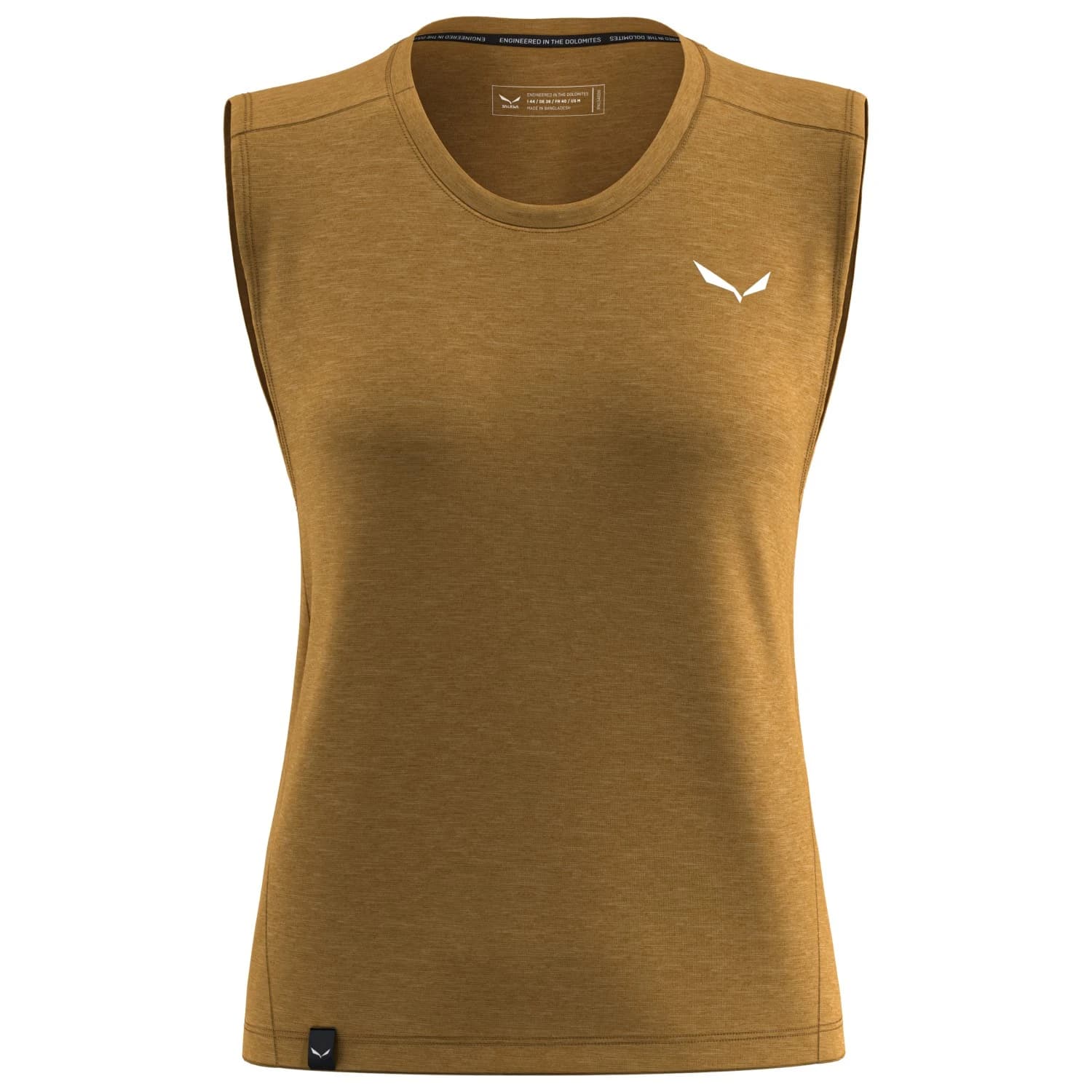 Дамска мериносова блуза Salewa Women's Eagle Minilogo Alpine Merino Tank Top Merino shirt - Golden Brown