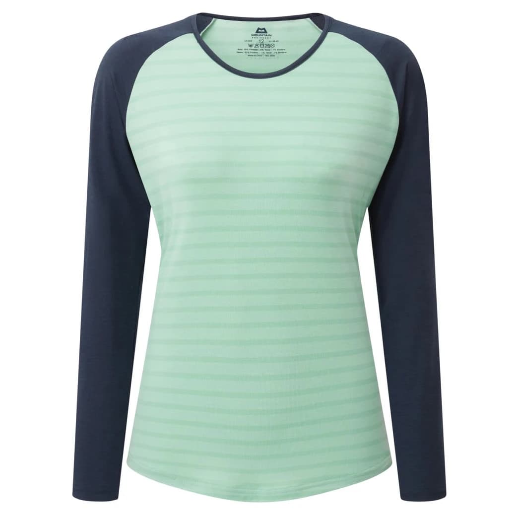 Дамска спортна тениска Mountain Equipment Women's Redline L/S Tee Longsleeve - Lichen Stripe / Cosmos