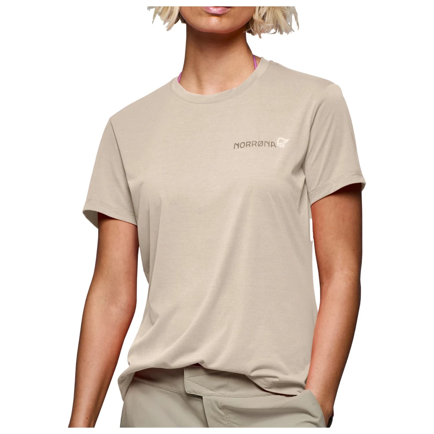 Дамска спортна тениска Norrøna Women's Femund Tech T-Shirt Sport shirt - Oatmeal
