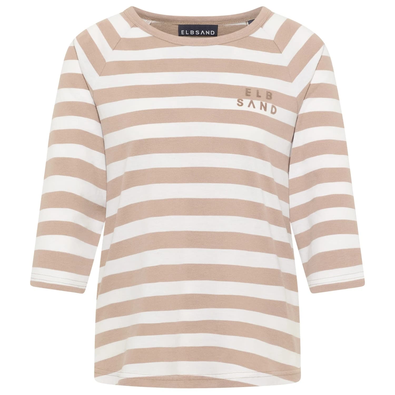 Дамска тениска ELBSAND Women's Celin T-Shirt - Camel / Bright White