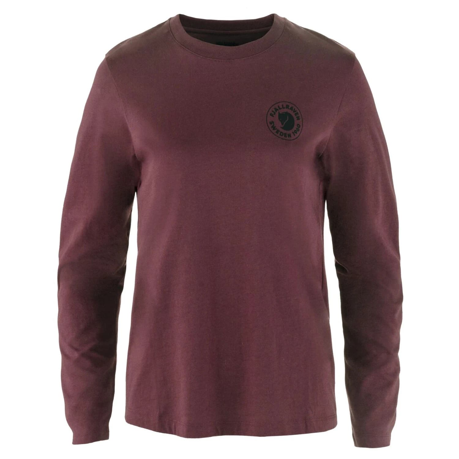 Дамска блуза с дълъг ръкав Fjällräven Women's 1960 Logo T-Shirt L/S Longsleeve - Port