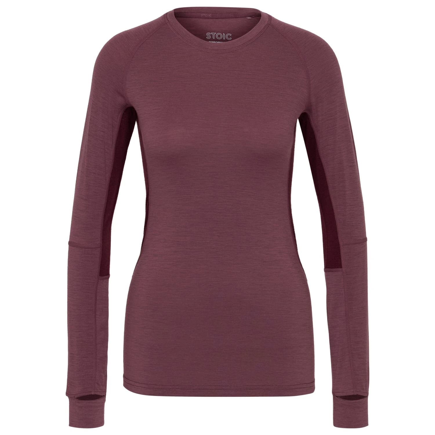 Мериносова блуза Stoic Women's MerinoMesh150 SadjemSt. L/S Merino shirt - Plum Red/Dark Plum Red