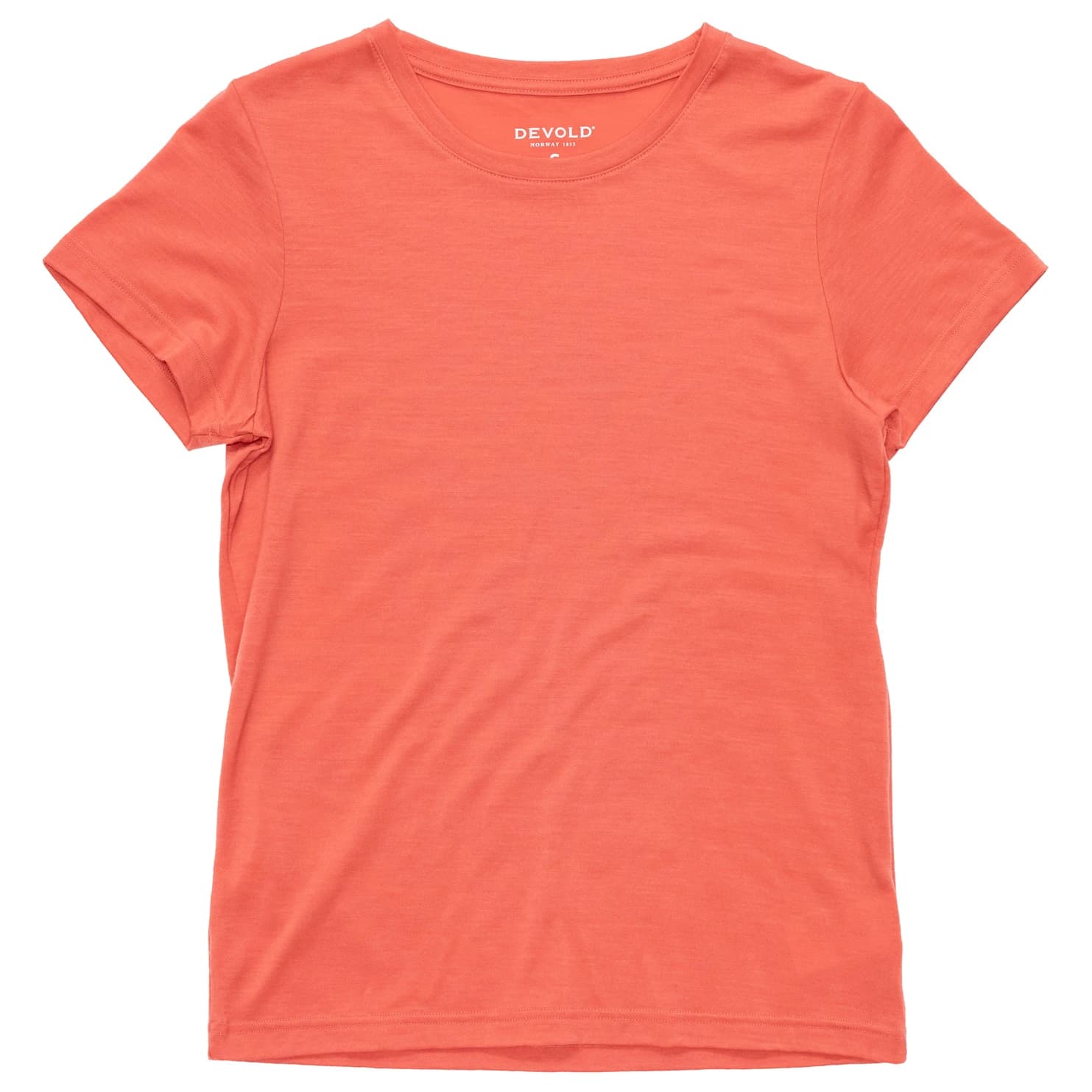 Дамска мериносова блуза Devold Women's Classic Tee Merino shirt - Coral
