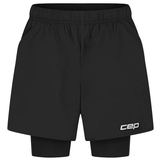 Дамски шорти за бягане CEP Women's Run Shorts 2In1 Running shorts - Black