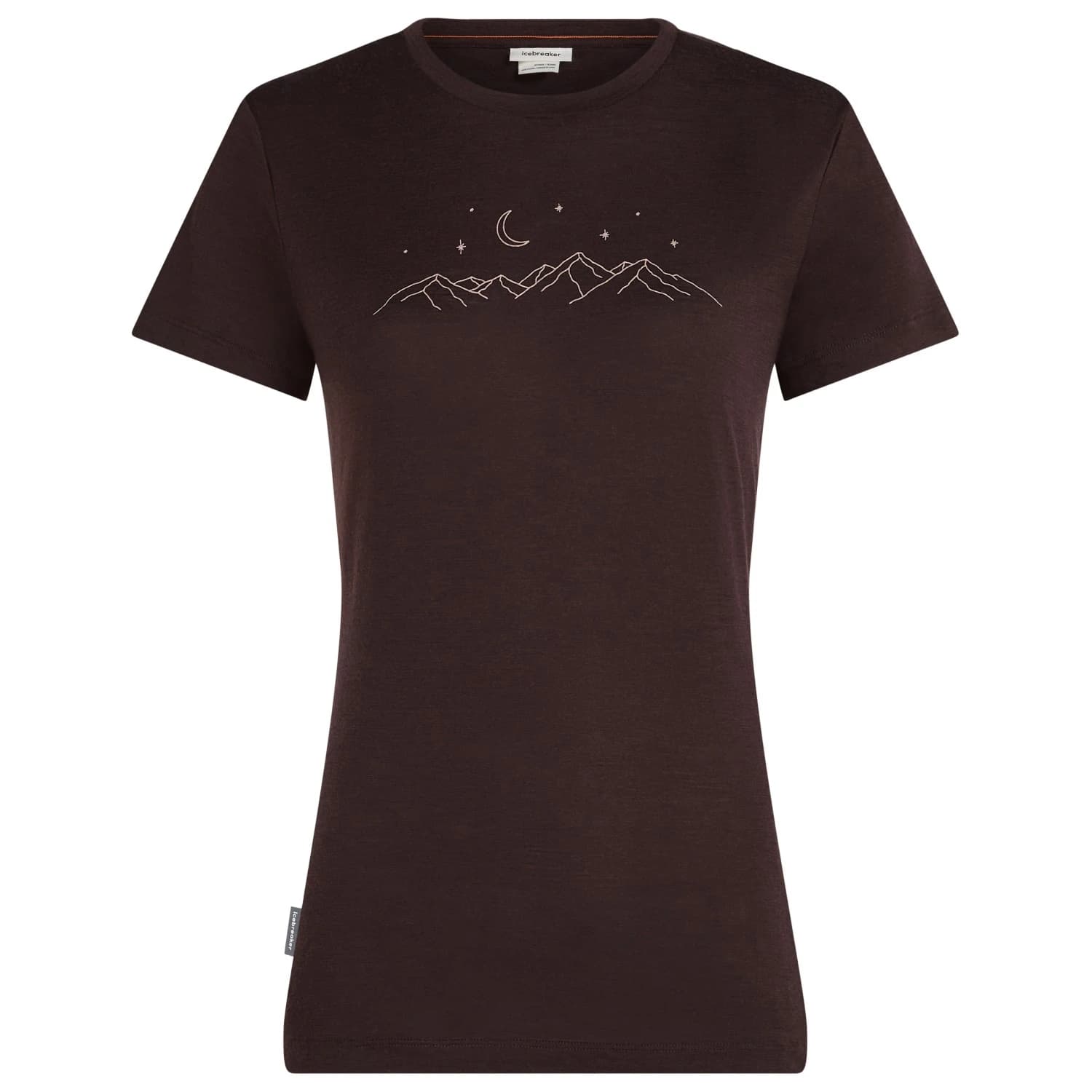 Дамска мериносова блуза Icebreaker Women's Merino150 TechLite S/S Sparkling Stars Merino shirt - Bittersweet