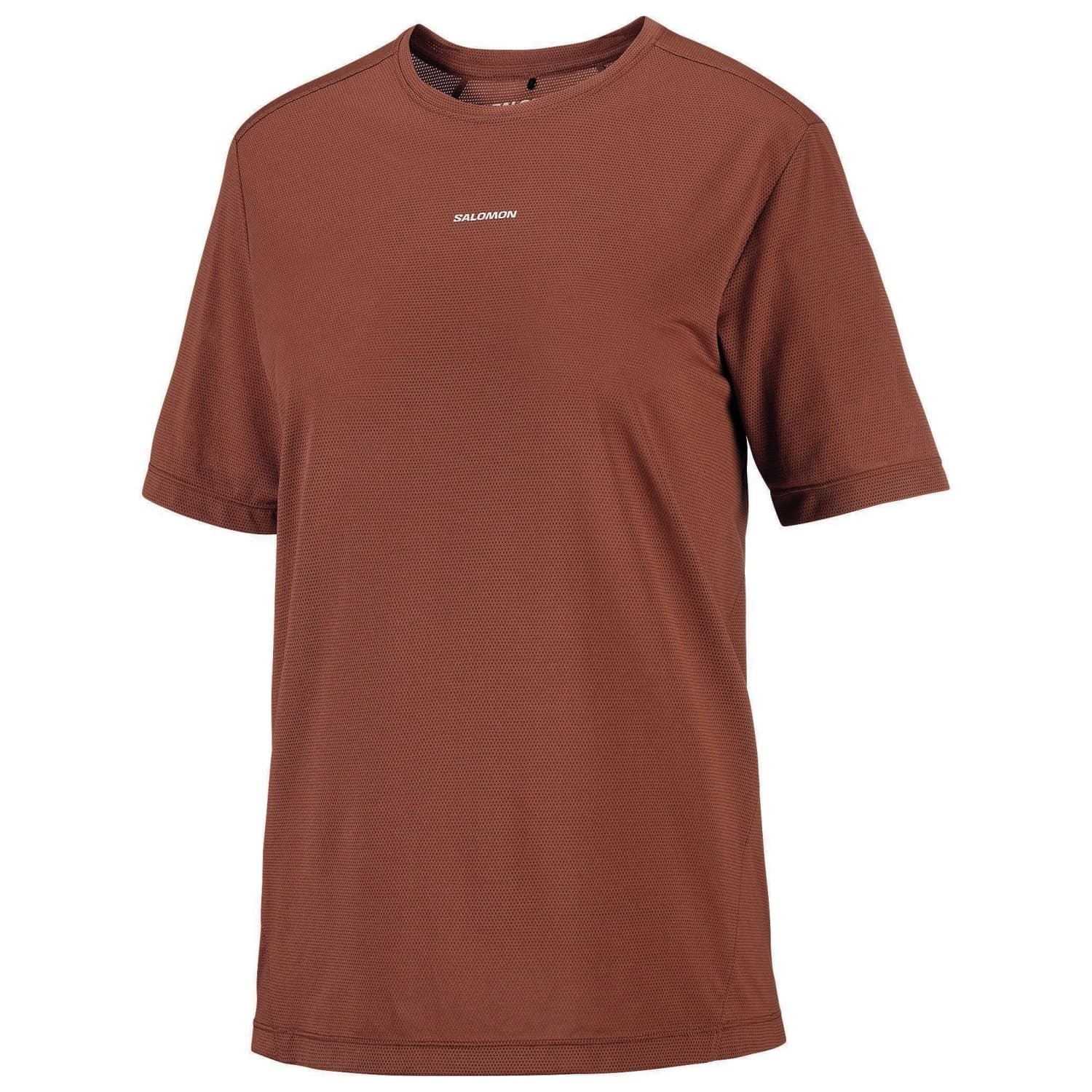 Дамска тениска Salomon Women's SHKout Core S/S Running shirt - Burnt Umber