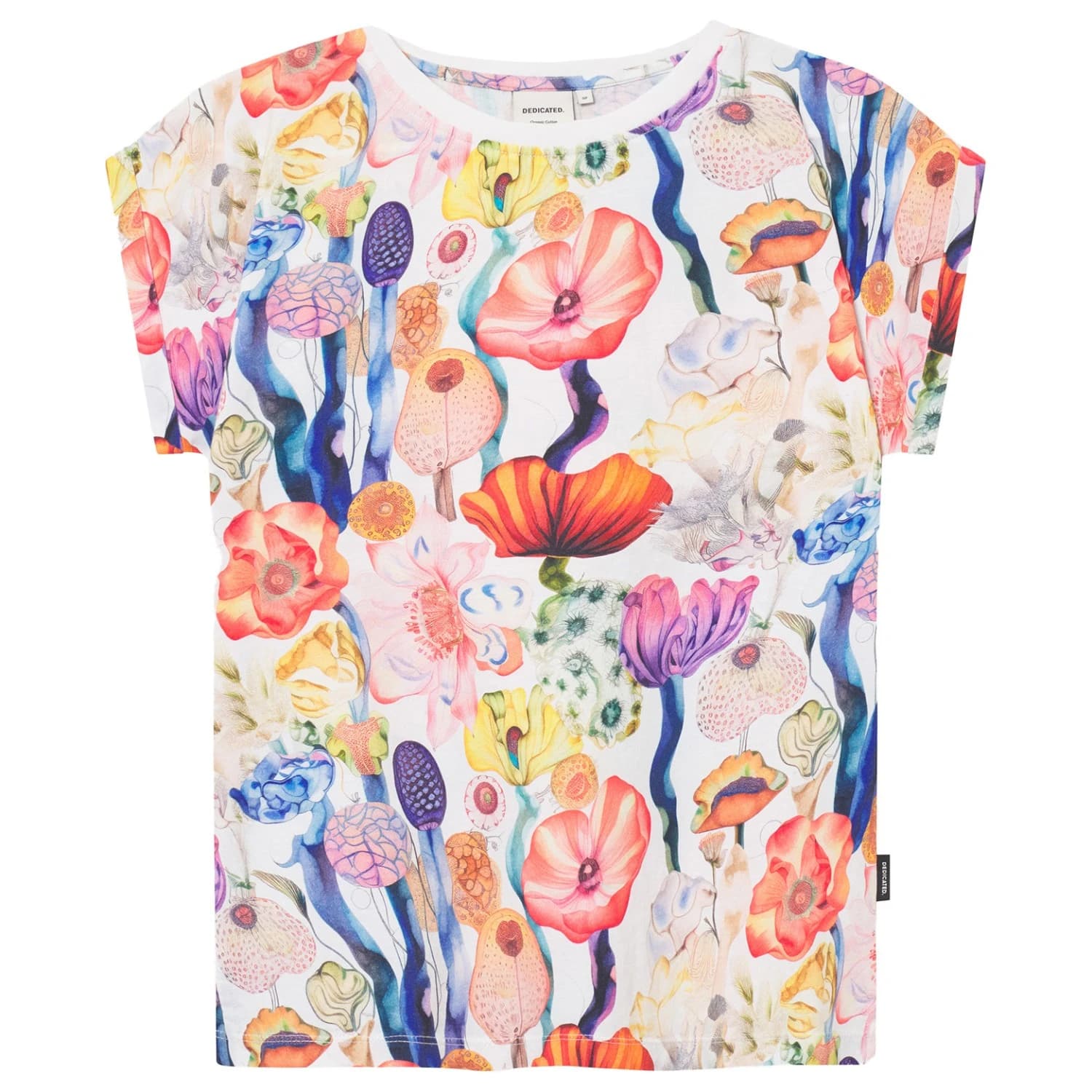 Дамска тениска Dedicated Women's T-Shirt Visby Fantasy Flowers T-shirt - Multi Color
