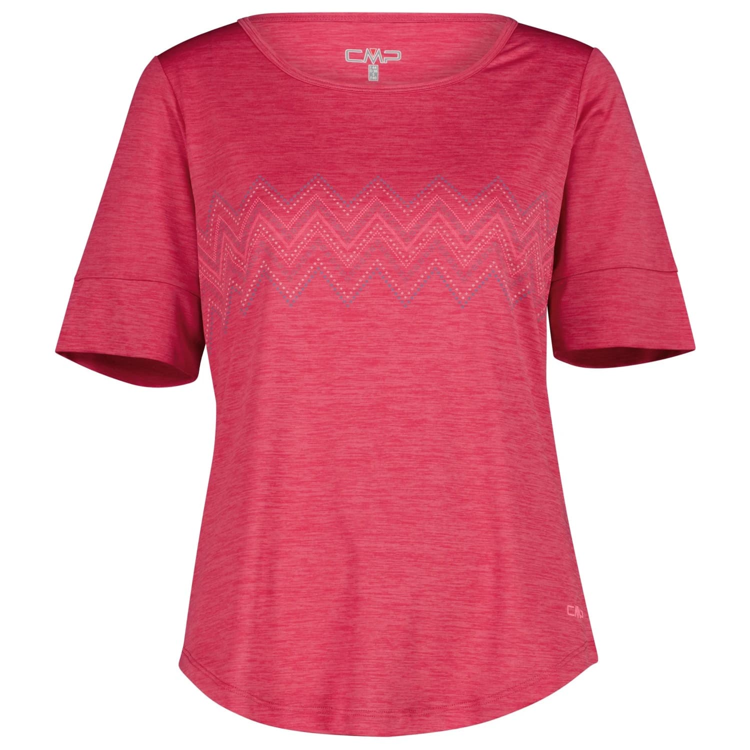 Дамска спортна тениска Cmp Women's Light Melange T-Shirt Sport shirt - Magenta Melange