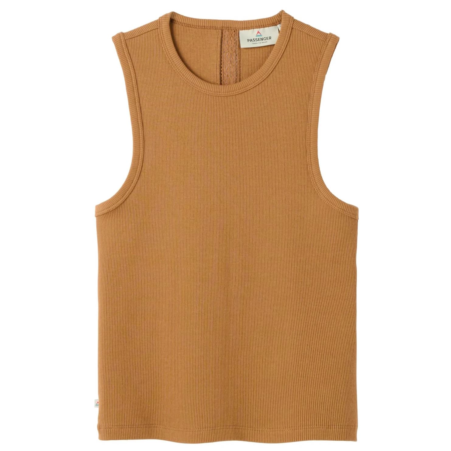 Дамски топ Passenger Women's Atmos Ribbed Tank Vest Top - Caramel Brown
