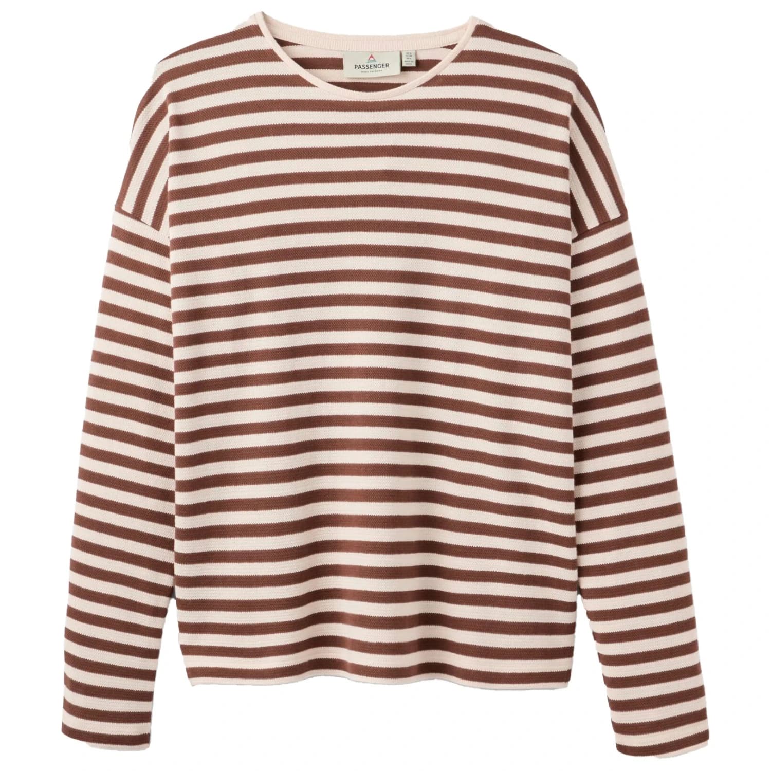 Блуза с дълъг ръкав Passenger Women's Panorama Striped L/S T-Shirt Longsleeve - Chestnut
