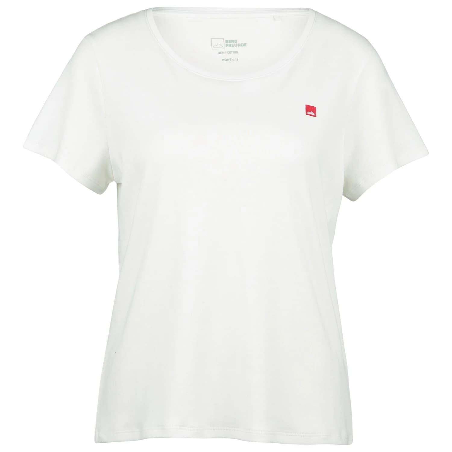 Дамска тениска Bergfreunde Women's Hemp30 Bergfreunde Tee Patch T-shirt - Blanc White