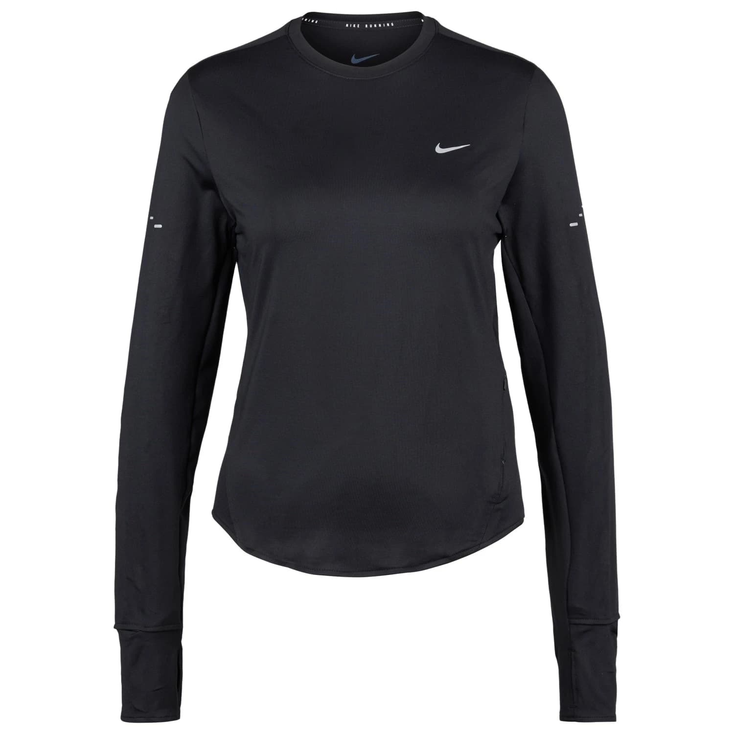 Дамска тениска Nike Women's Swift DF UV Long-Sleeve Crew Running Top Running shirt - Black / Reflective Silver