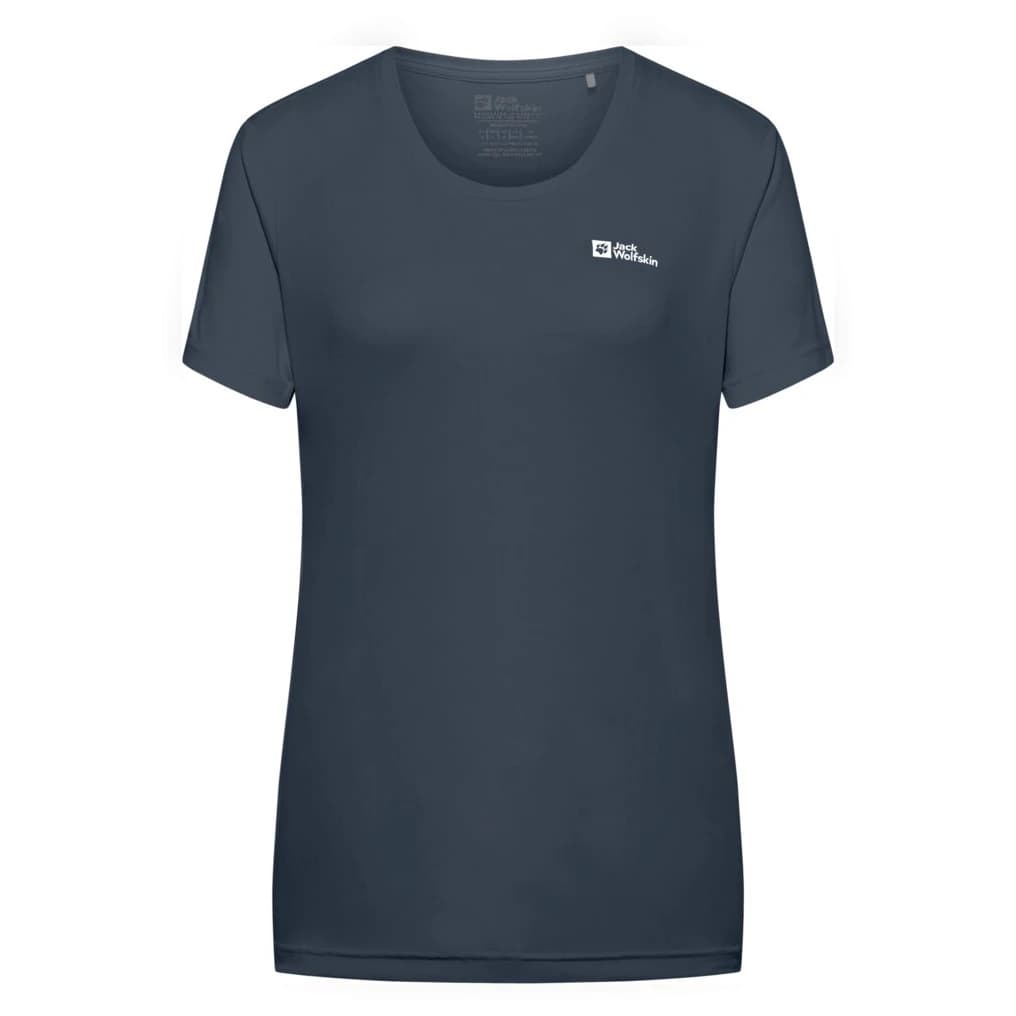 Дамска спортна тениска Jack Wolfskin Women's Tech T Sport shirt - Midnight Sky