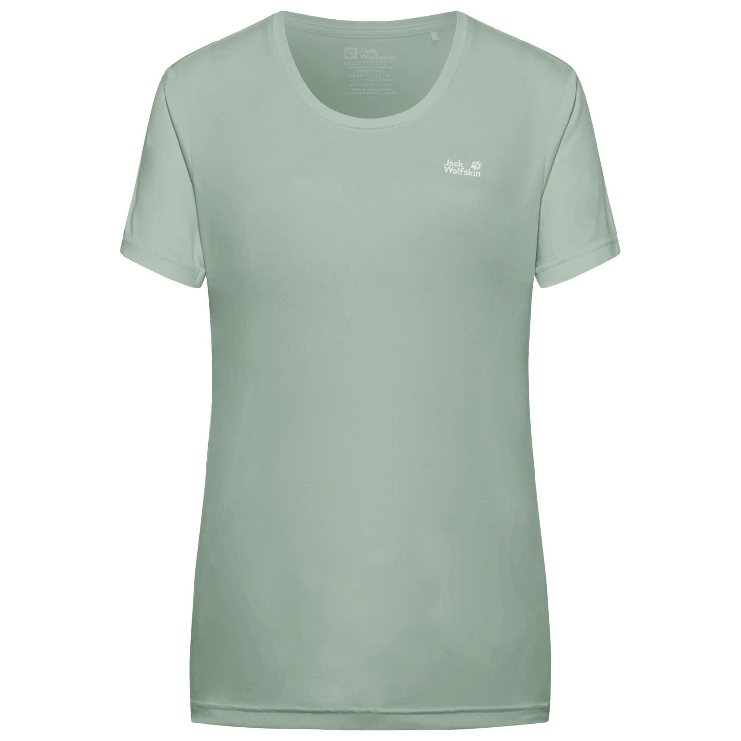 Дамска спортна тениска Jack Wolfskin Women's Tech T Sport shirt - Green Zinnia
