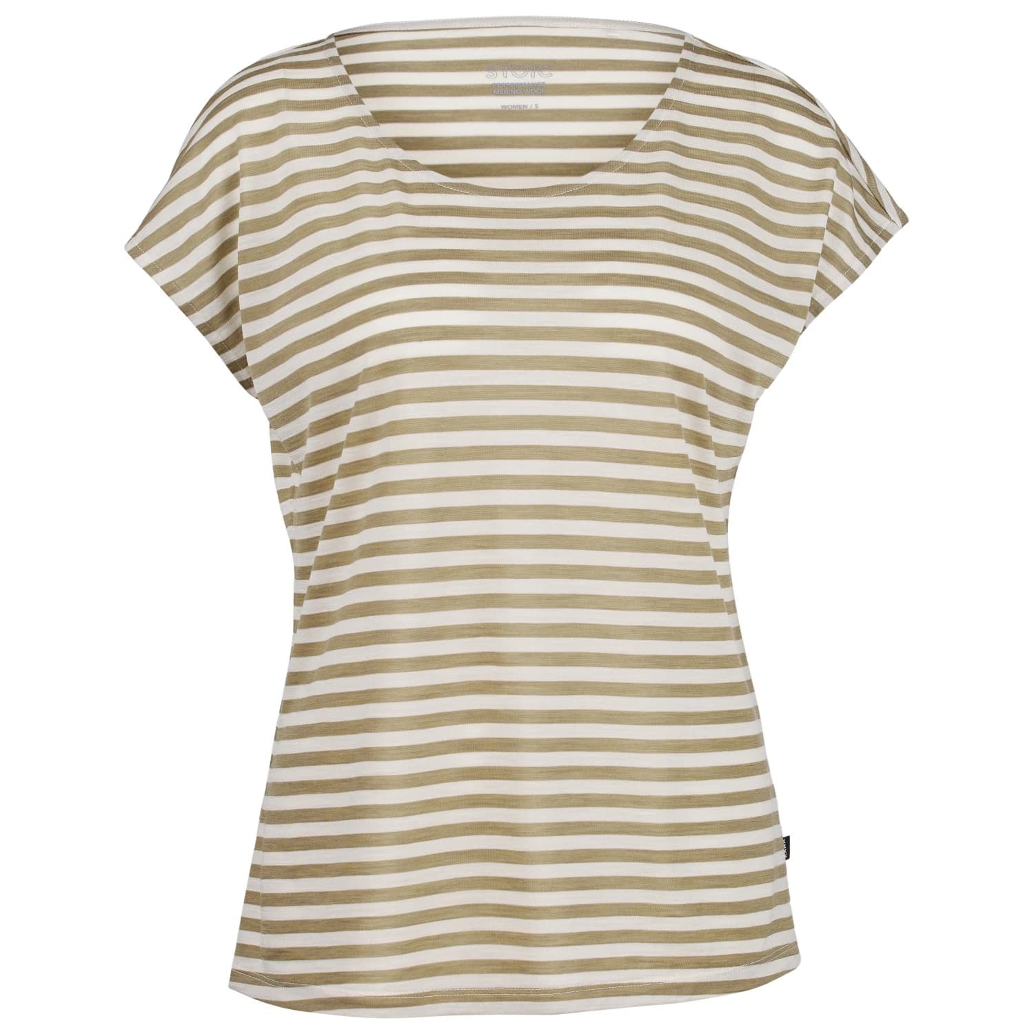 Дамска мериносова блуза Stoic Women's MerinoChill MMXX. Göteborg Loose Tee St Merino shirt - Silent Green / Almond White