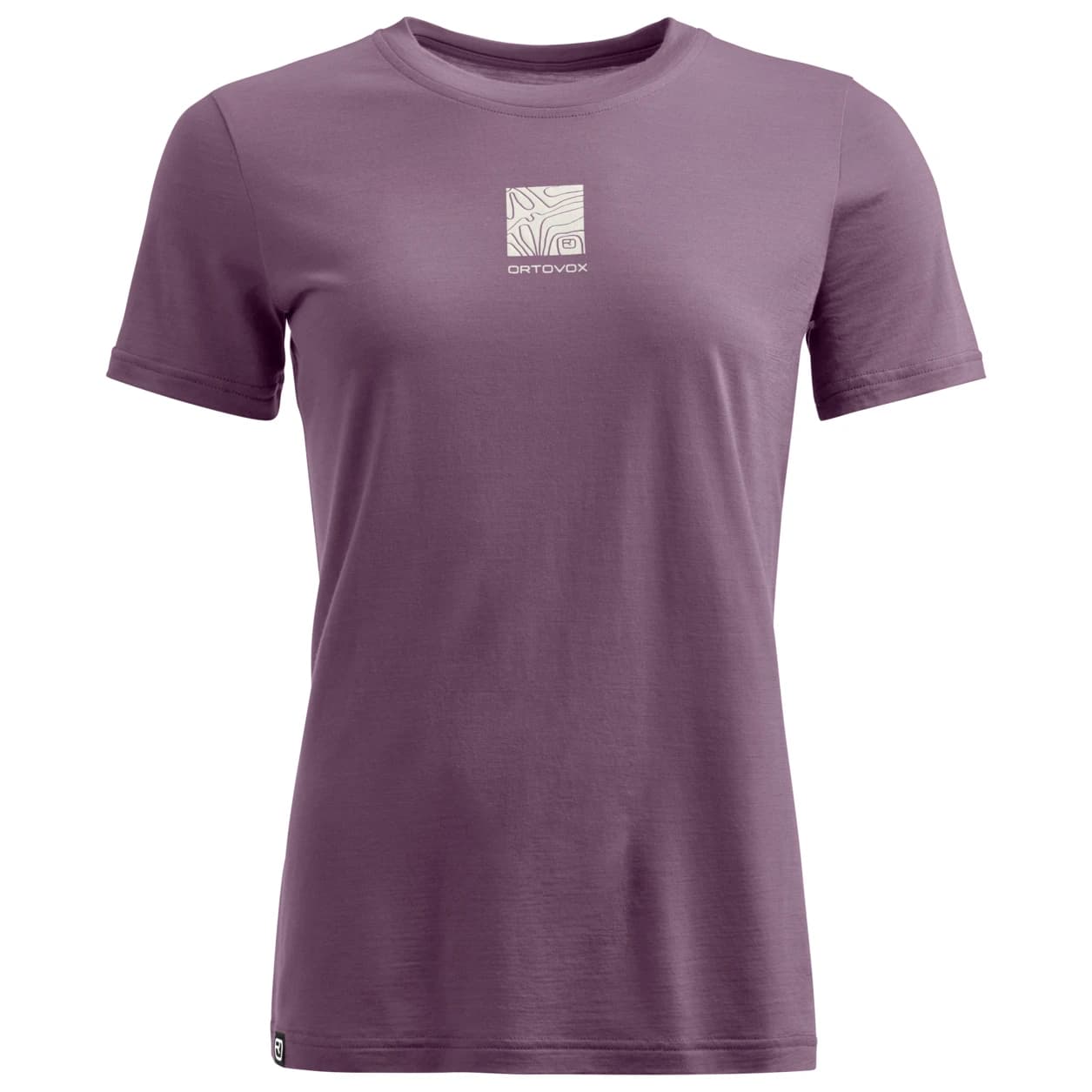 Дамска мериносова блуза Ortovox Women's 120 Cool Tec Abstract T-Shirt Merino shirt - Wild Berry