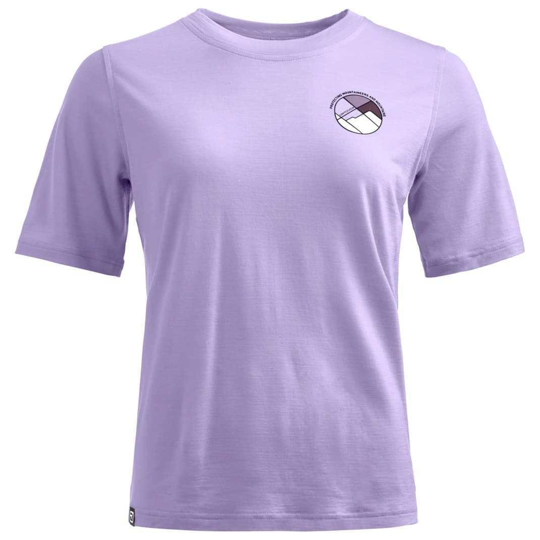 Дамска мериносова блуза Ortovox Women's 140 Cool Round Landscape T-Shirt Merino shirt - Lush Lavender