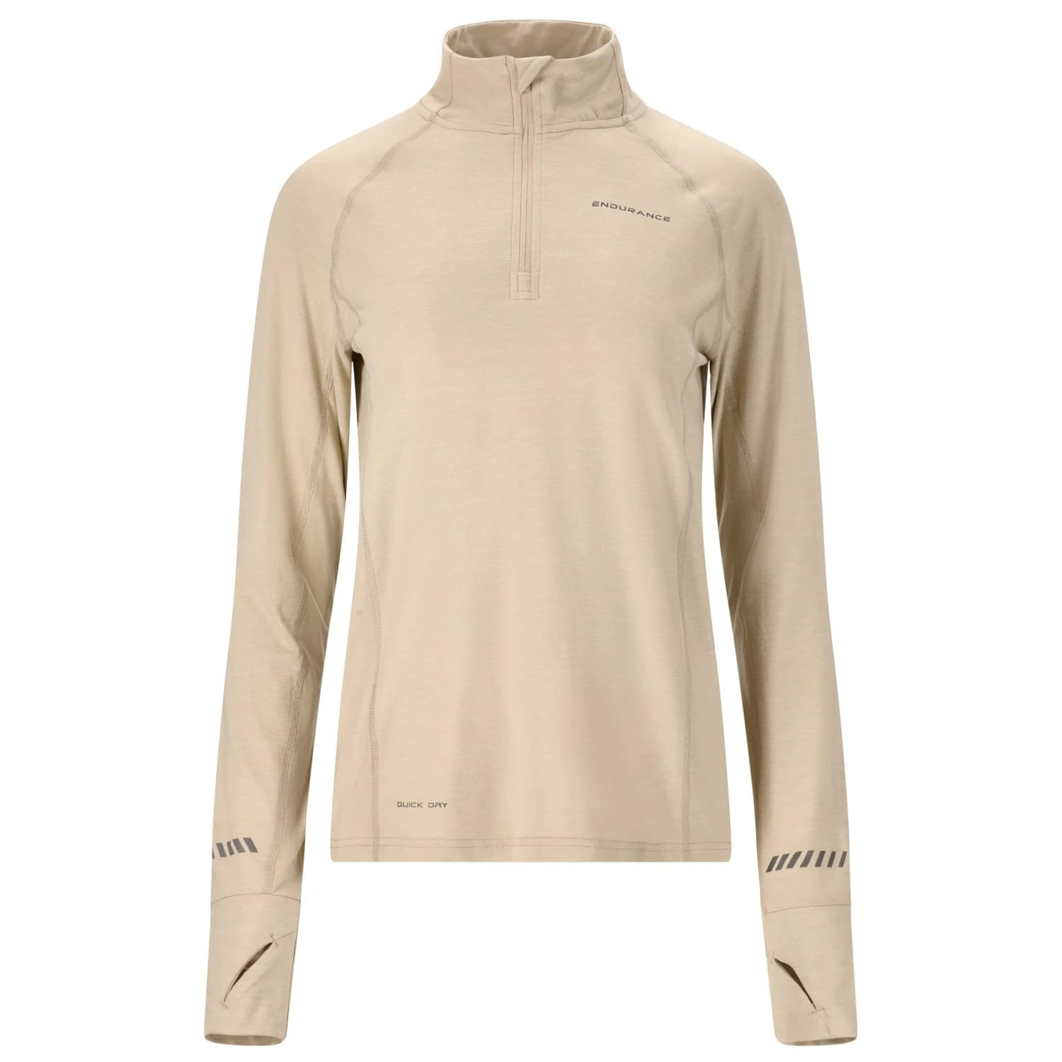 Дамска тениска ENDURANCE Women's Canna V2.0 Melange Midlayer Running shirt - Moonstruck