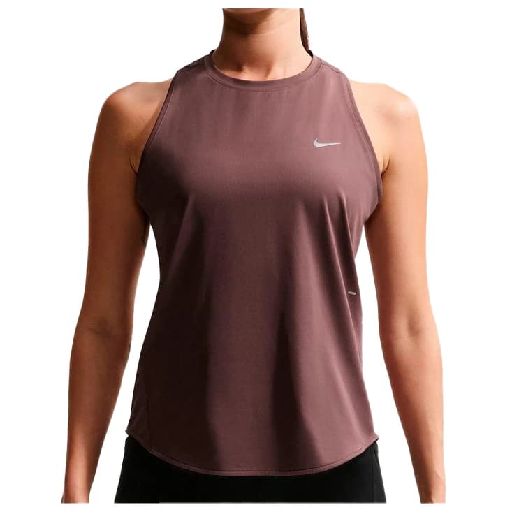 Дамски потник с широка презрамка Nike Women's Swift Dri-Fit Running Tank Top - Tattoo / Reflective Silver