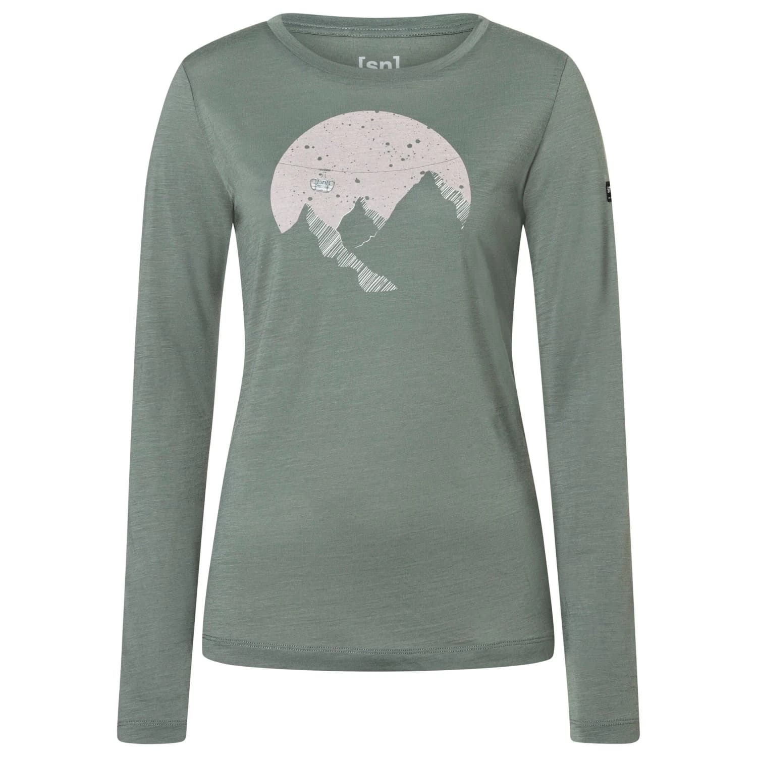 Блуза с дълъг ръкав super.natural Women's Gondola L/S Longsleeve - Eucalyptus / Various