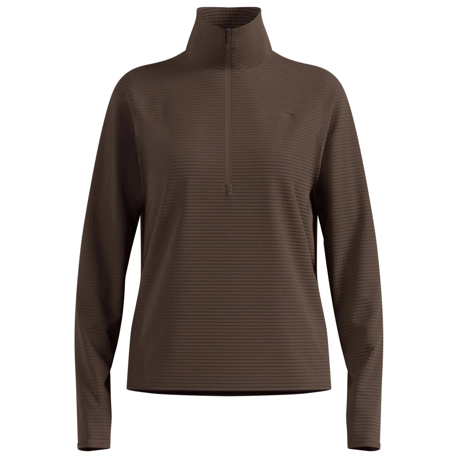 Тениска Odlo Women's Mid Layer 1/2 Zip Essential Thermal Running shirt - Brown Granite