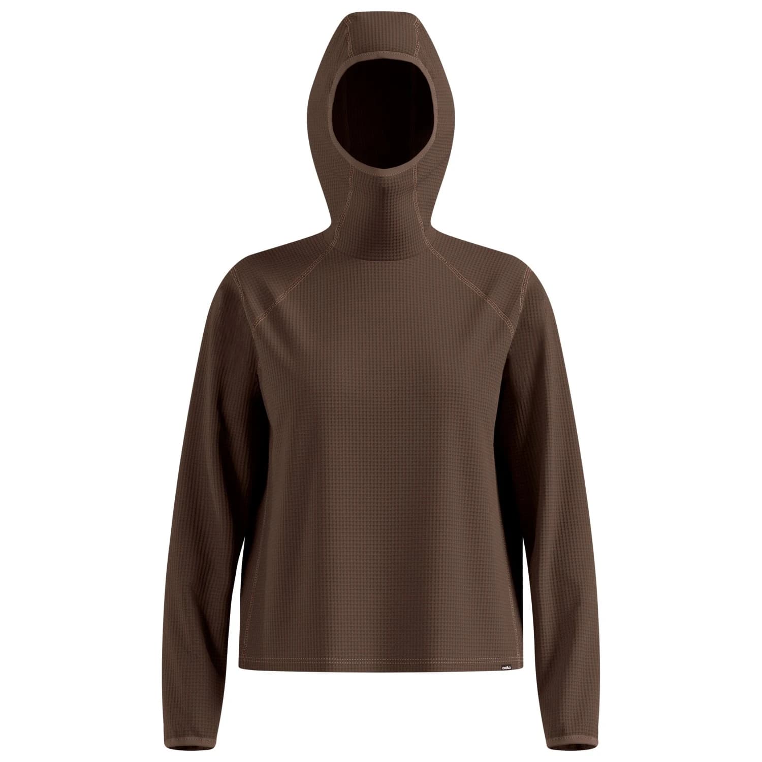 Дамска спортна тениска Odlo Women's Mid Layer Hoody Cubic Sport shirt - Brown Granite