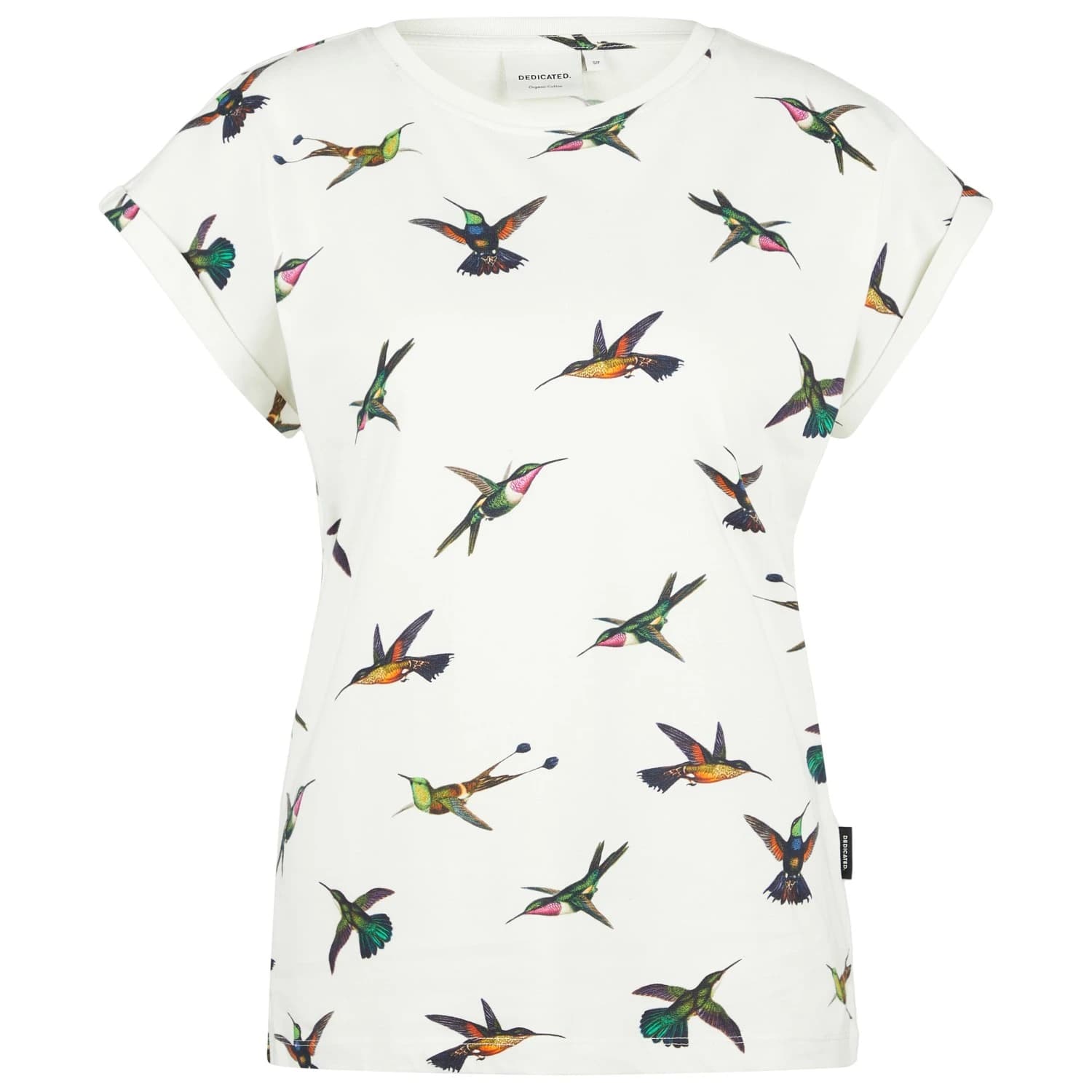 Дамска тениска DEDICATED Women's T-Shirt Visby Hummingbirds T-shirt - Off-White