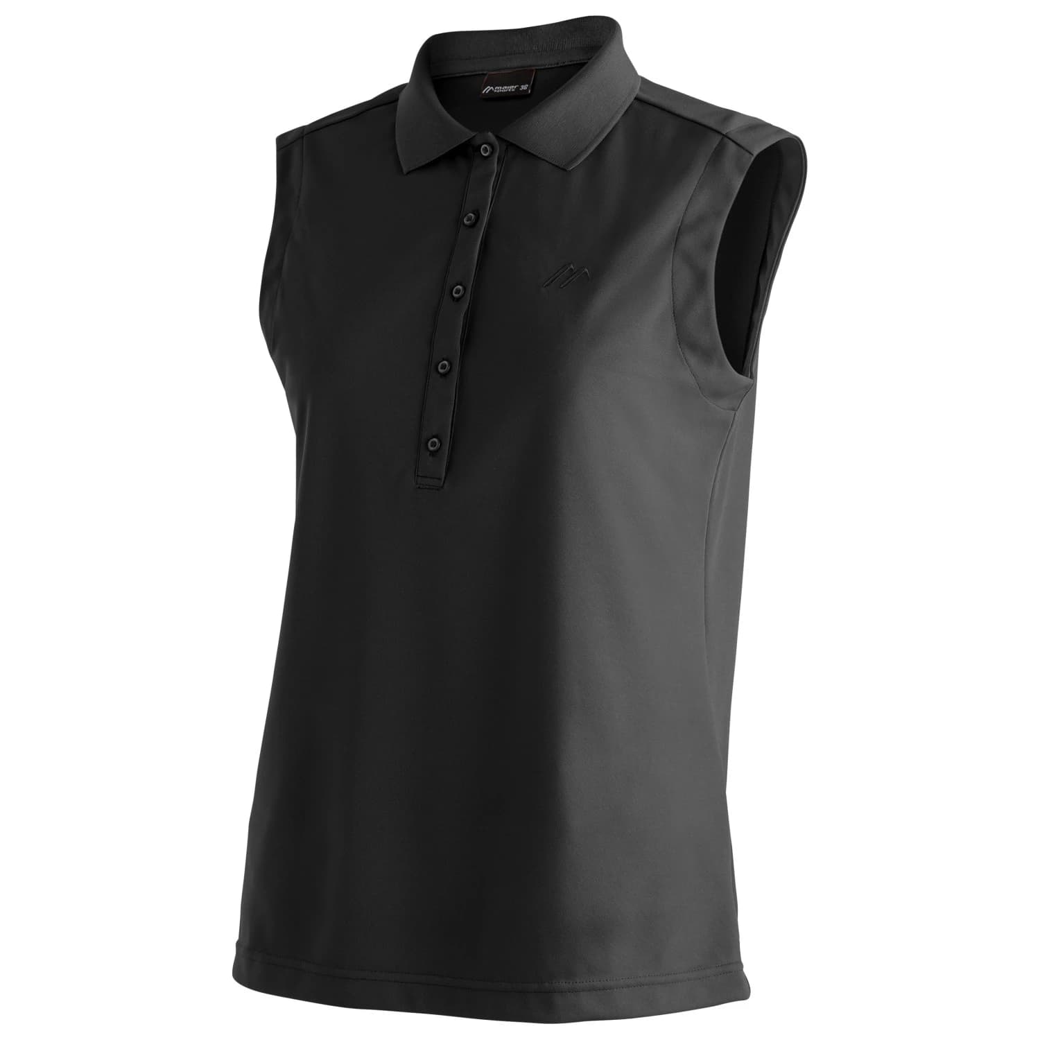 Дамска поло тениска Maier Sports Women's Ulrike Sleeveless Polo shirt - Black