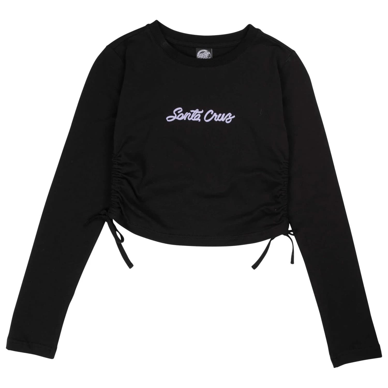 Дамска блуза с дълъг ръкав Santa Cruz Women's Love Script Strip Tie L/S Top Longsleeve - Black
